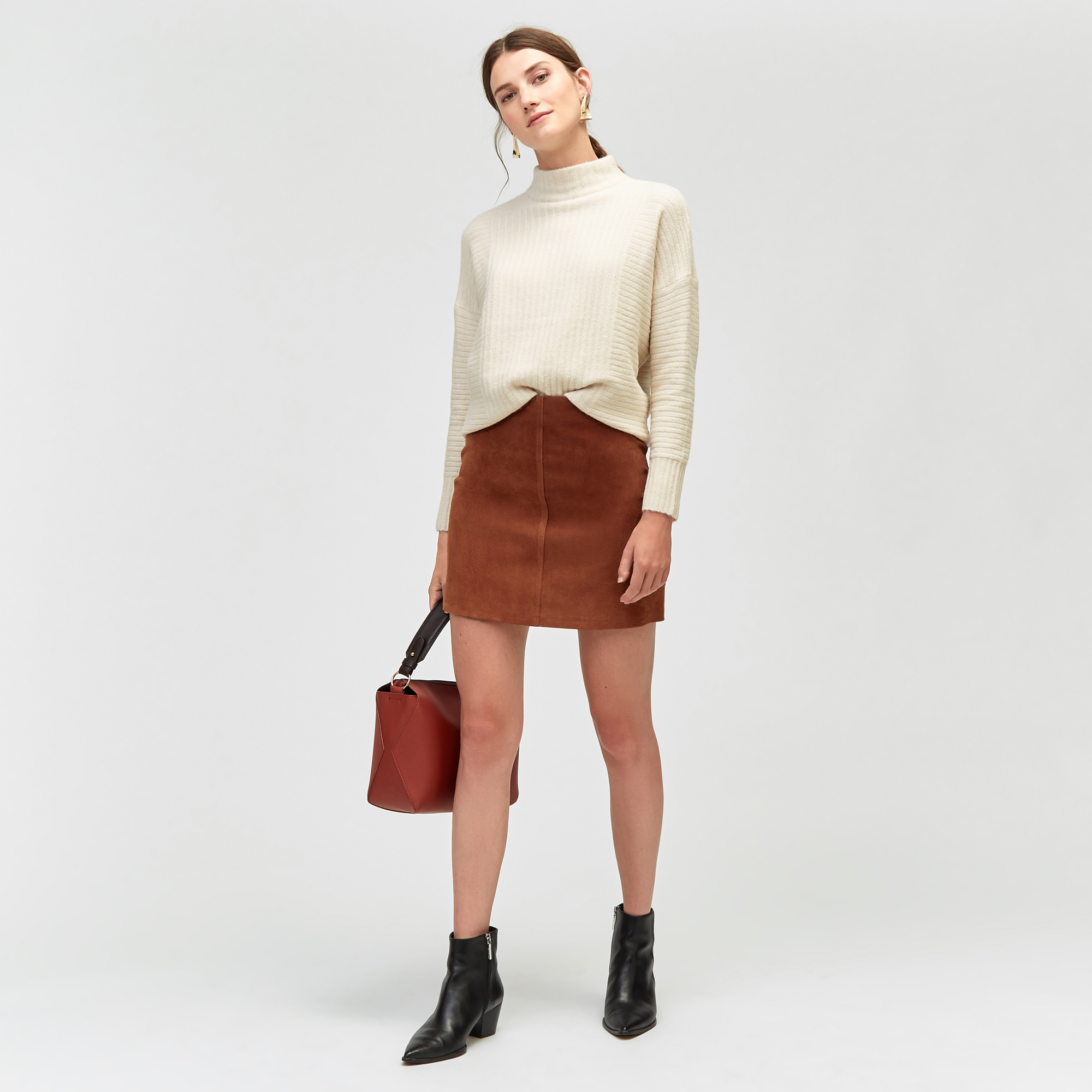 Suede Pelmet Skirt | Endource