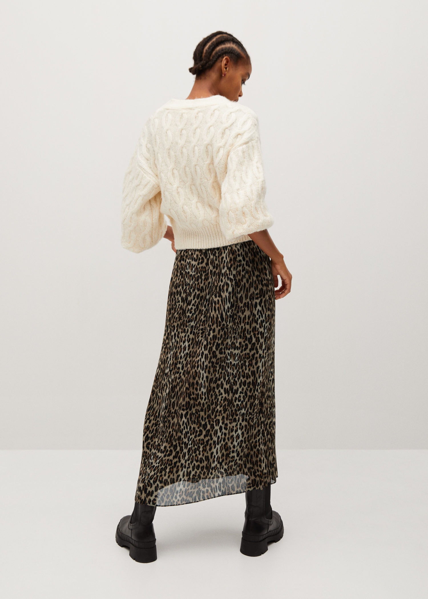mango leopard print skirt