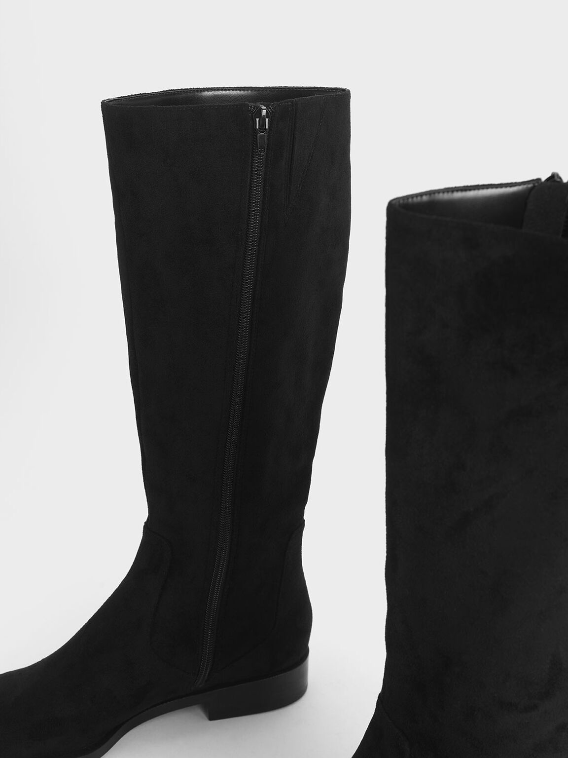 zip up flat boots