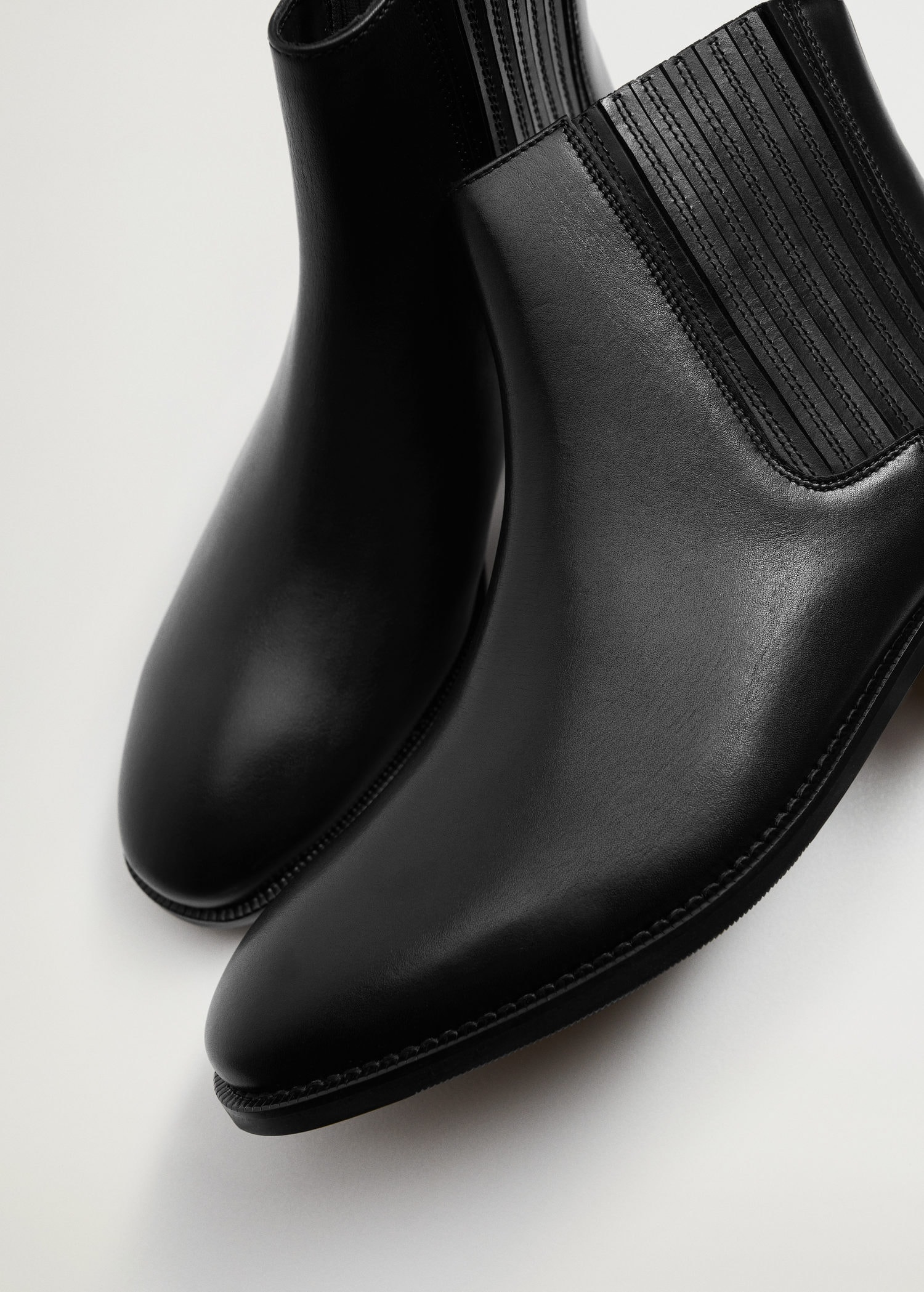 mango leather chelsea ankle boots