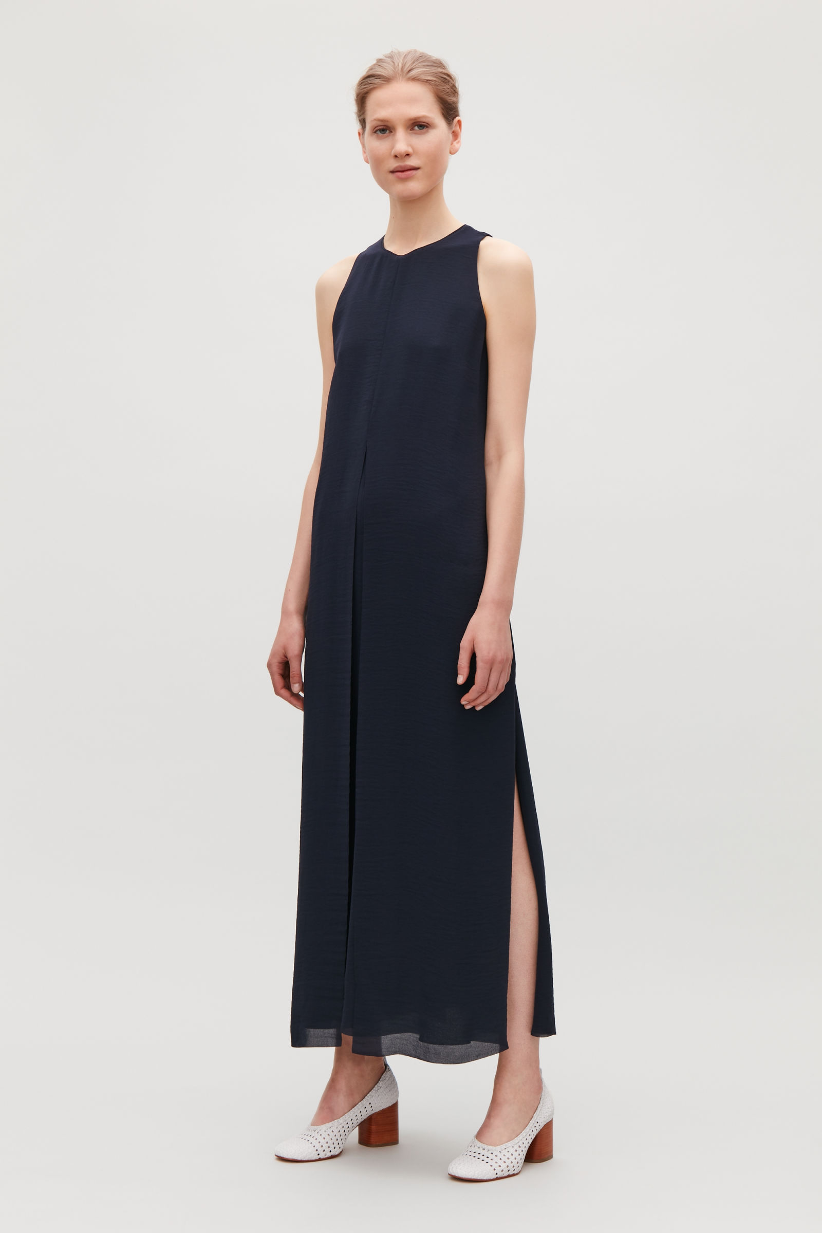 cos sleeveless dress with slits