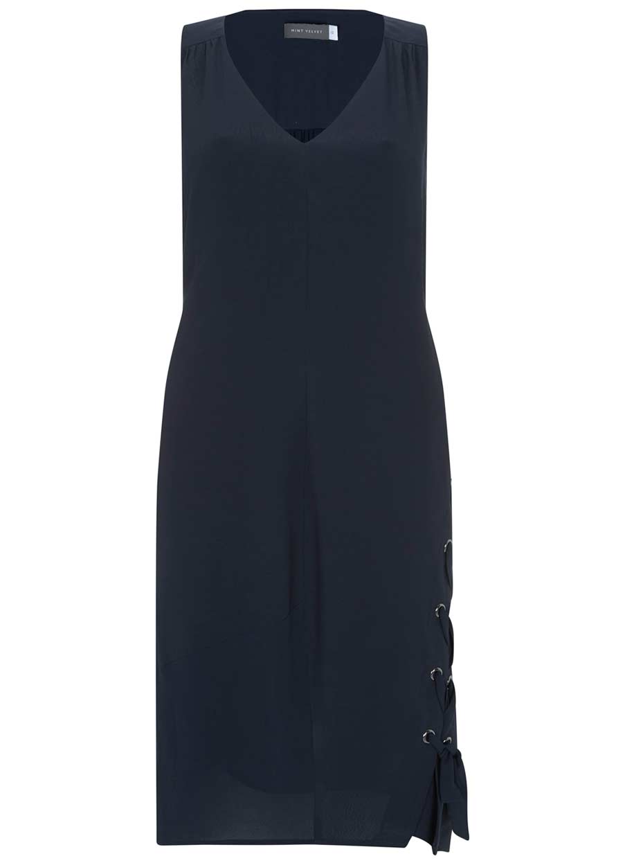 mint velvet navy cocoon dress