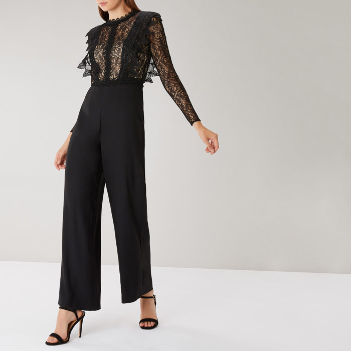 lace bodice jumpsuit