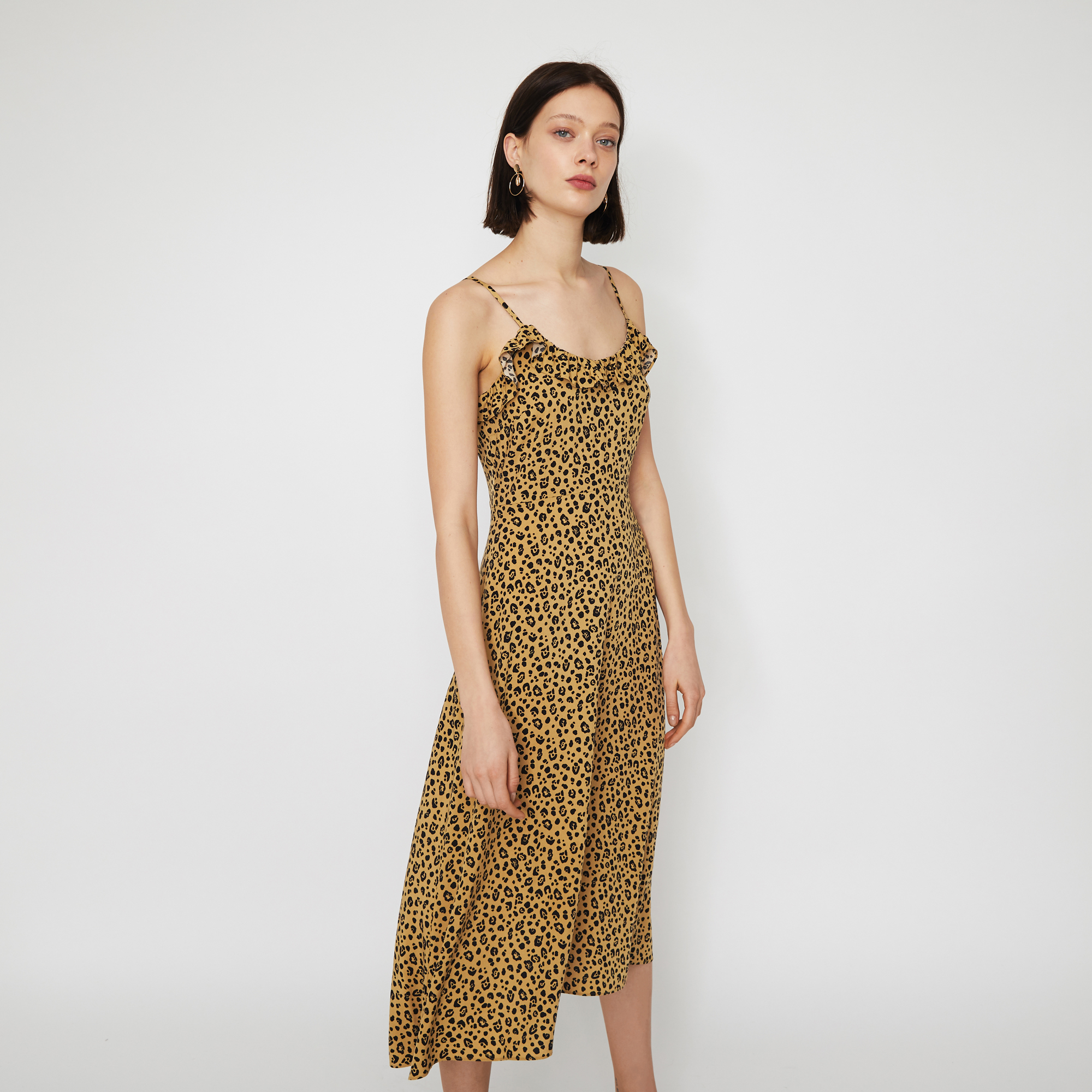 warehouse leopard print cami dress