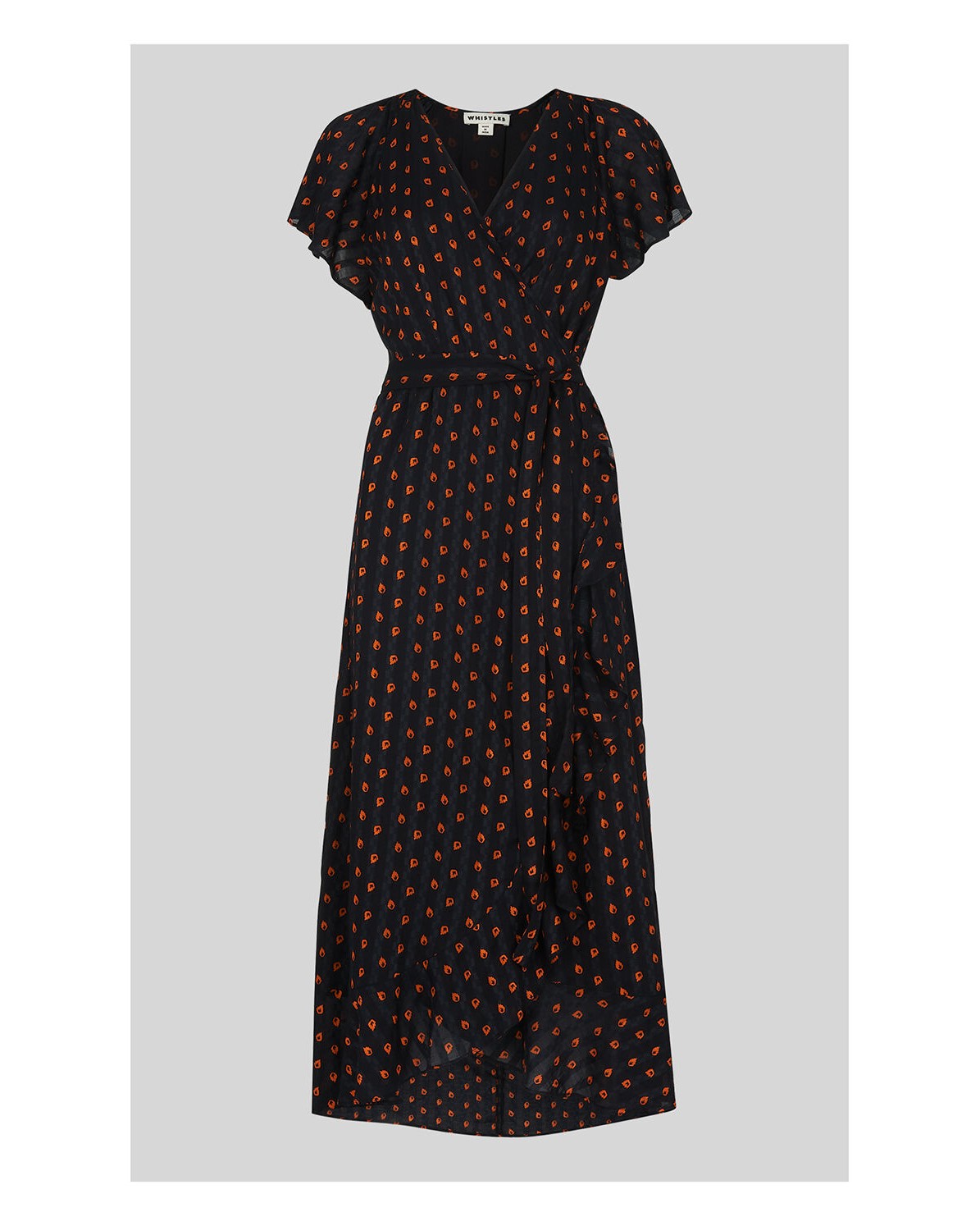 whistles polka dot wrap dress