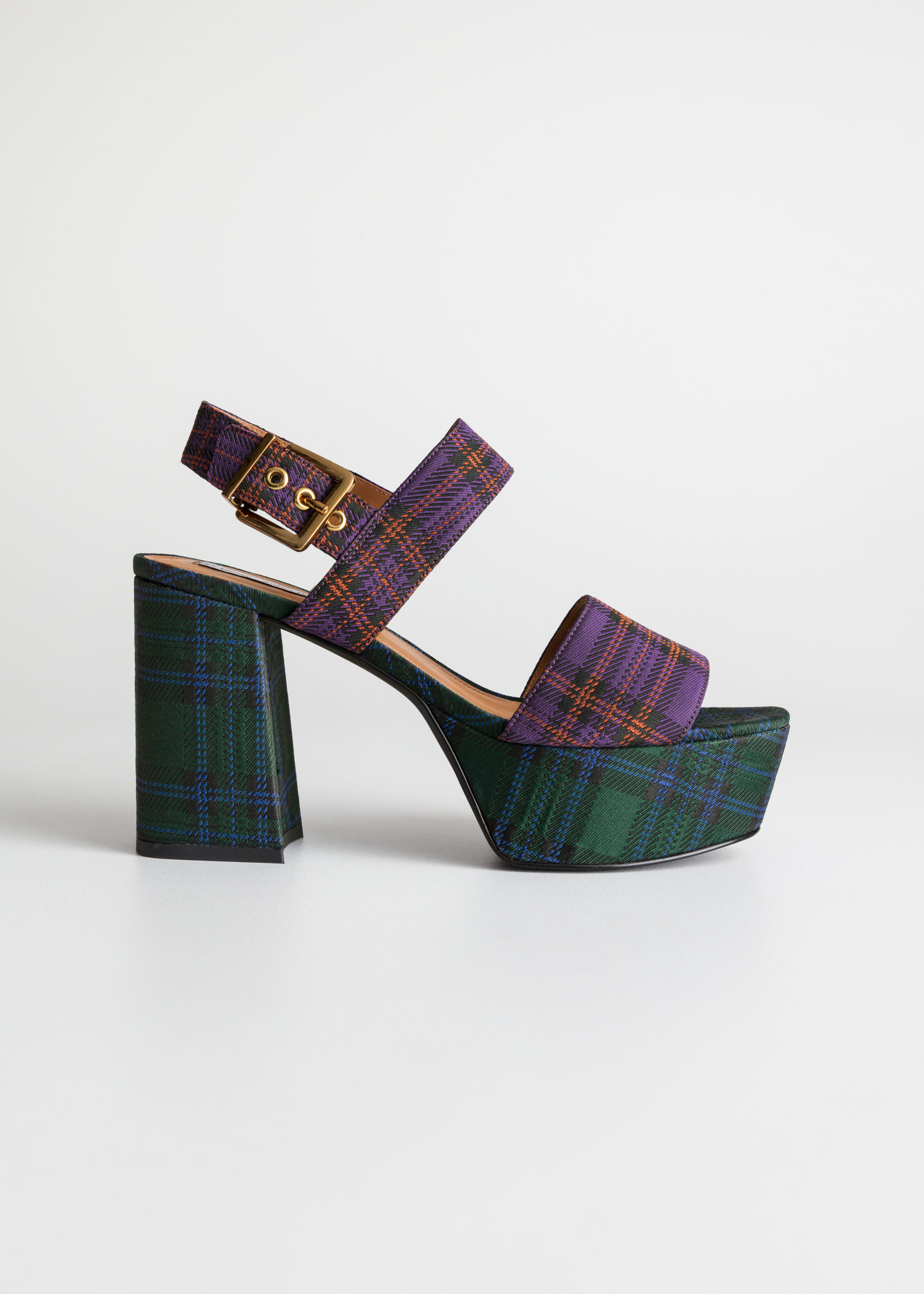 plaid platform shoes