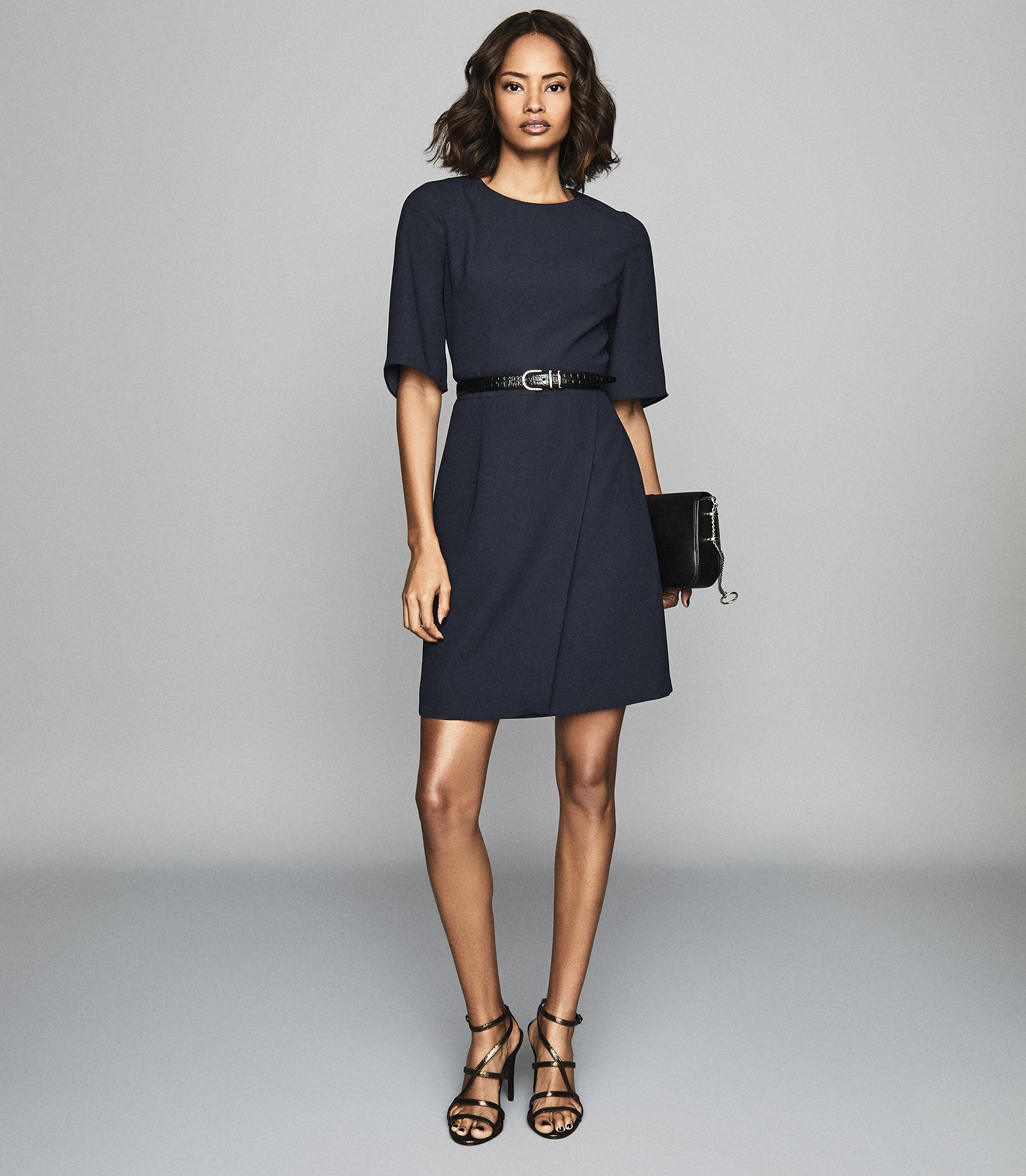 Myra Tailored Wrap Front Dress | Endource