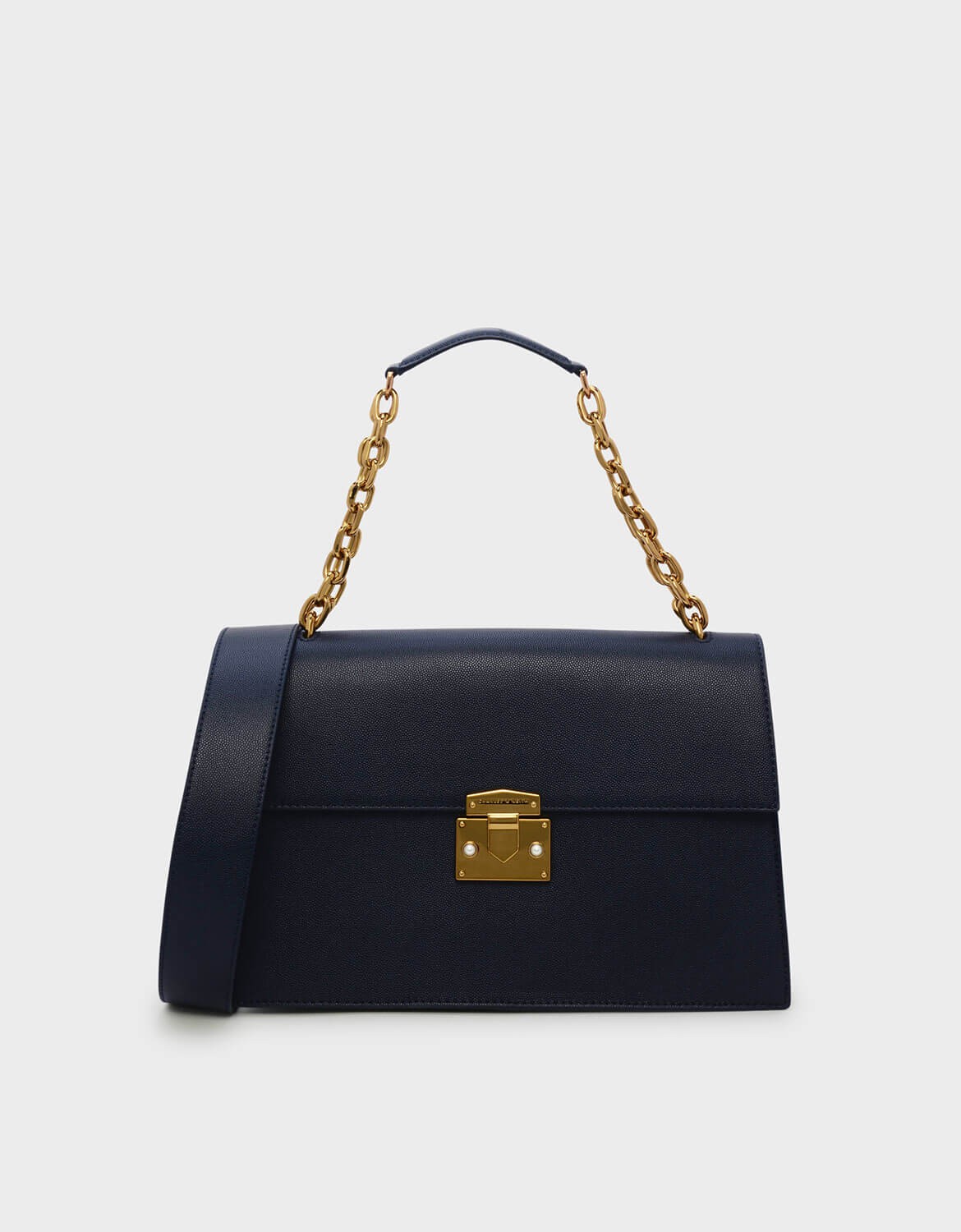 charles and keith navy blue bag