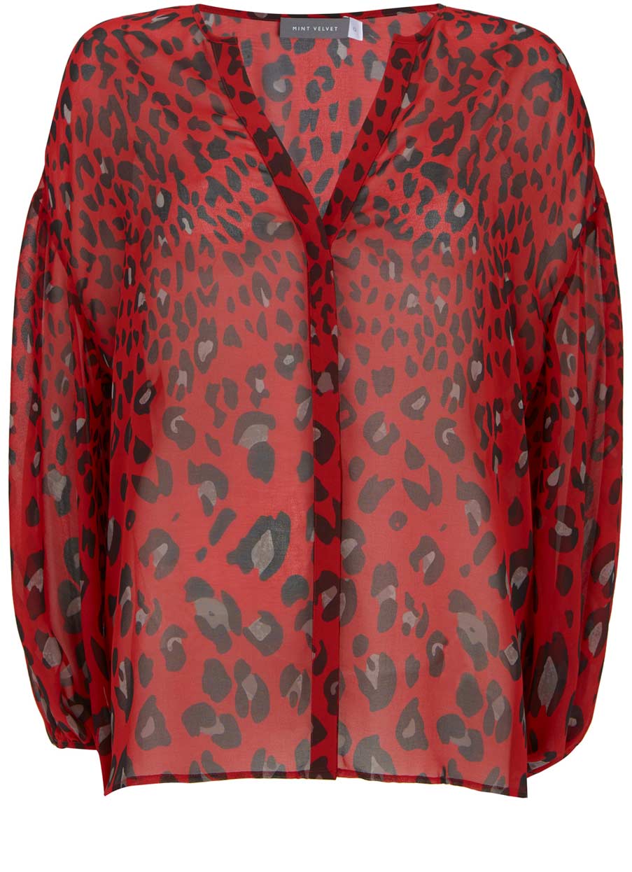 mint velvet leopard print blouse