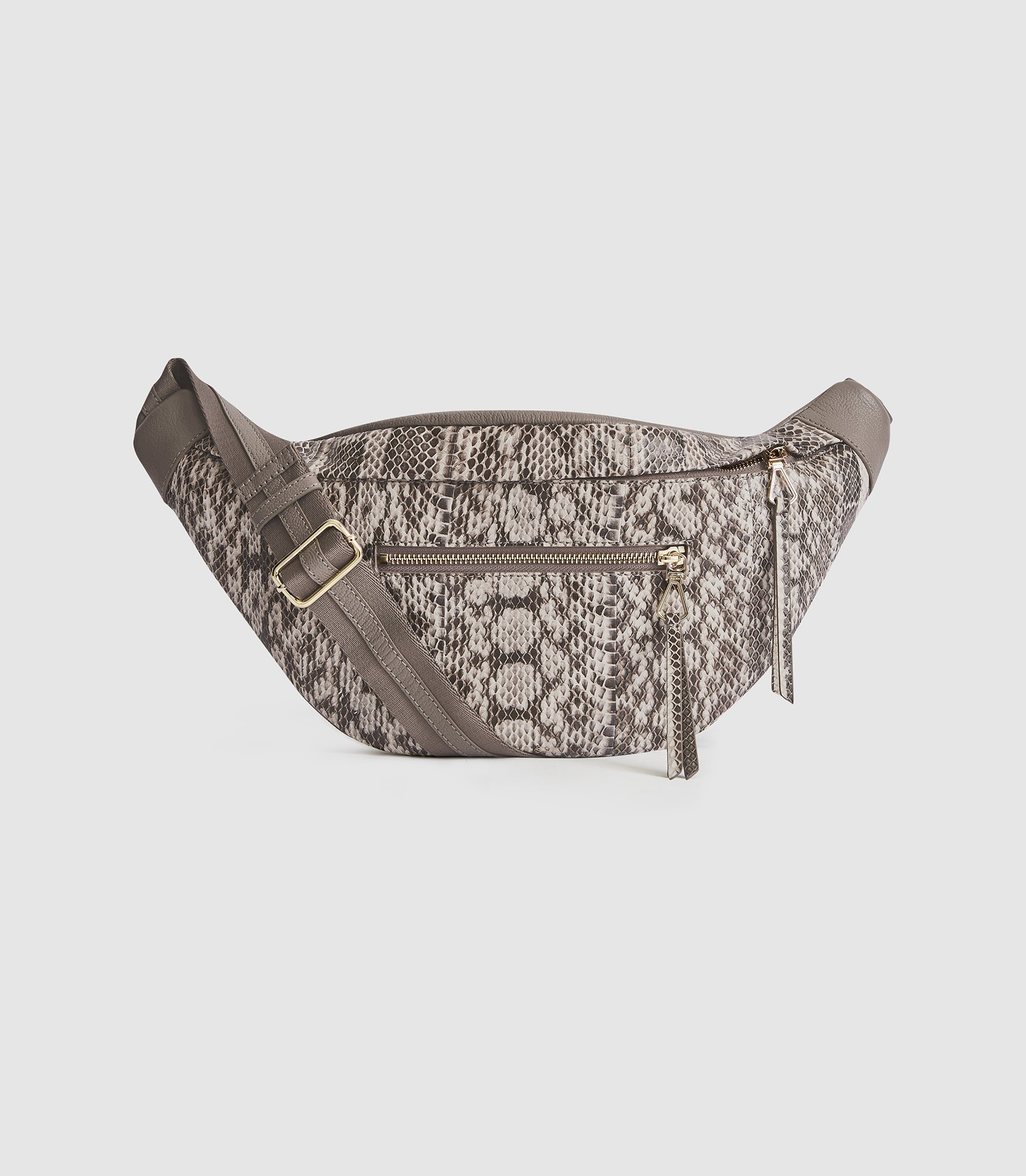 snake print bum bag