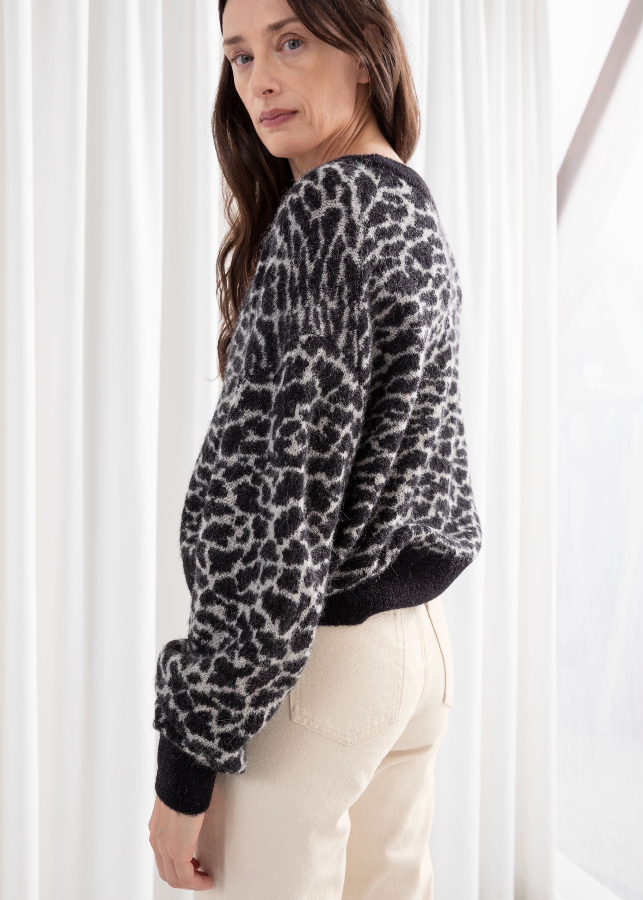 chunky alpaca cardigan