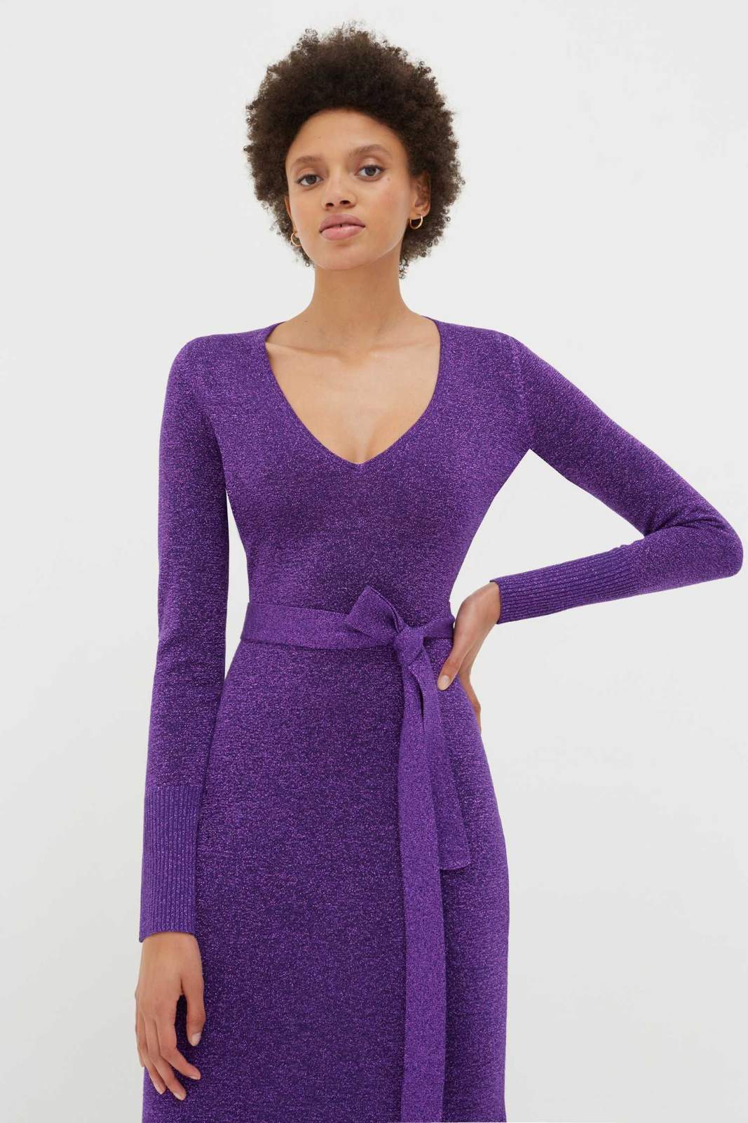purple wool dress