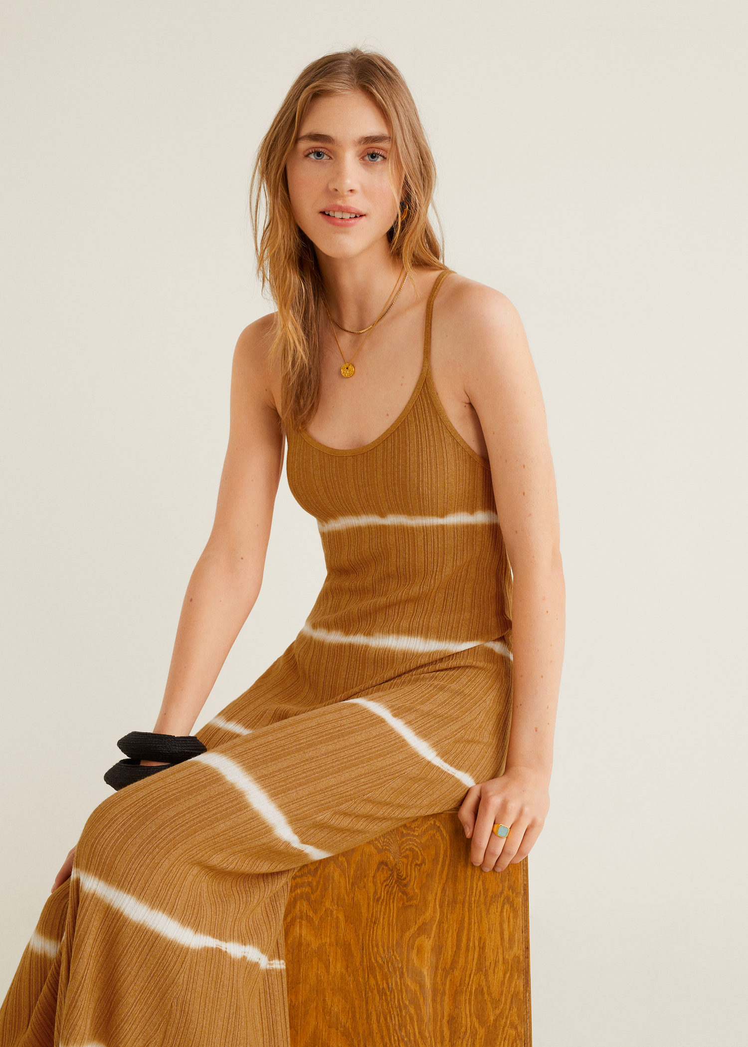 mango tie dye print dress