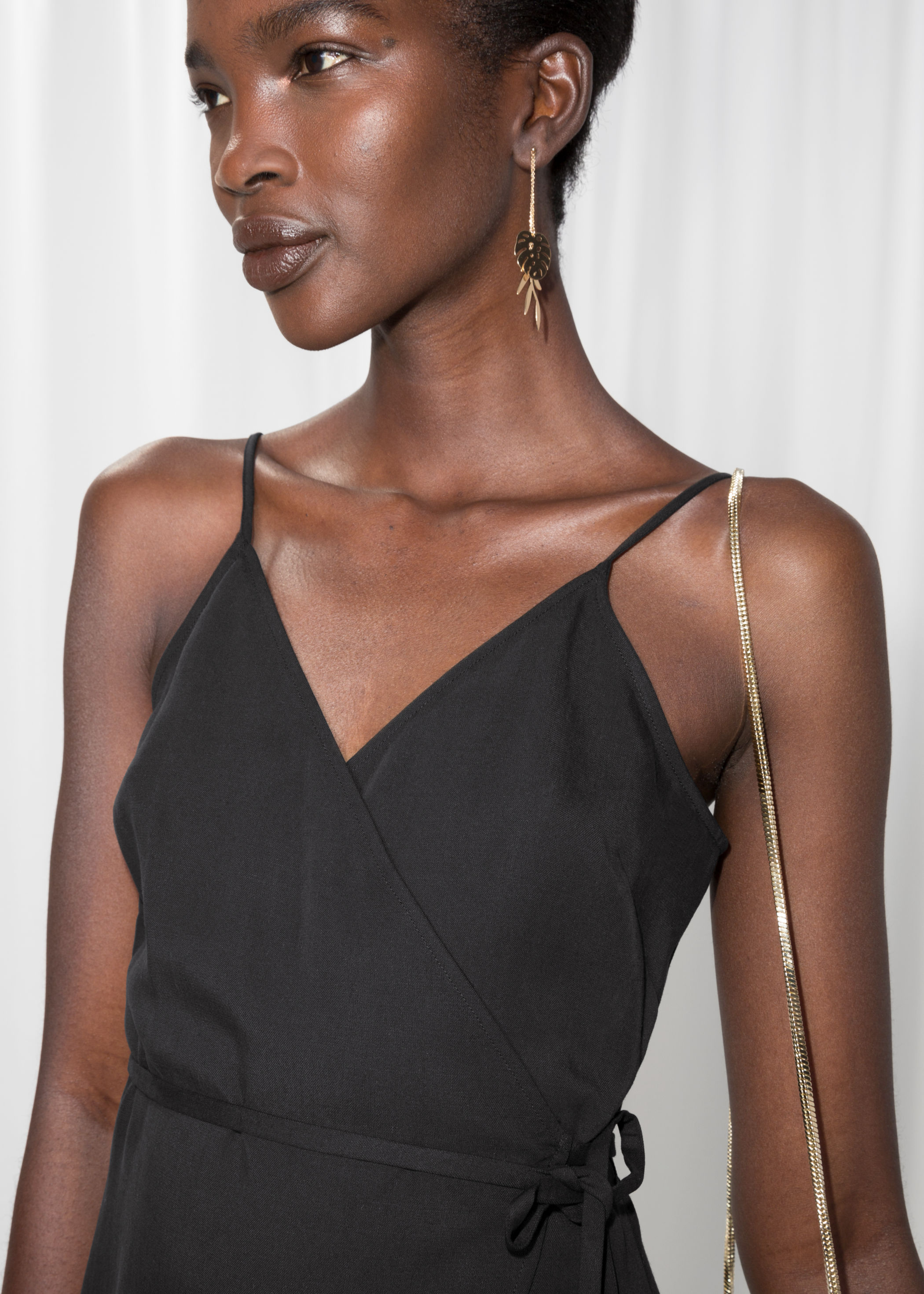 and other stories black wrap dress