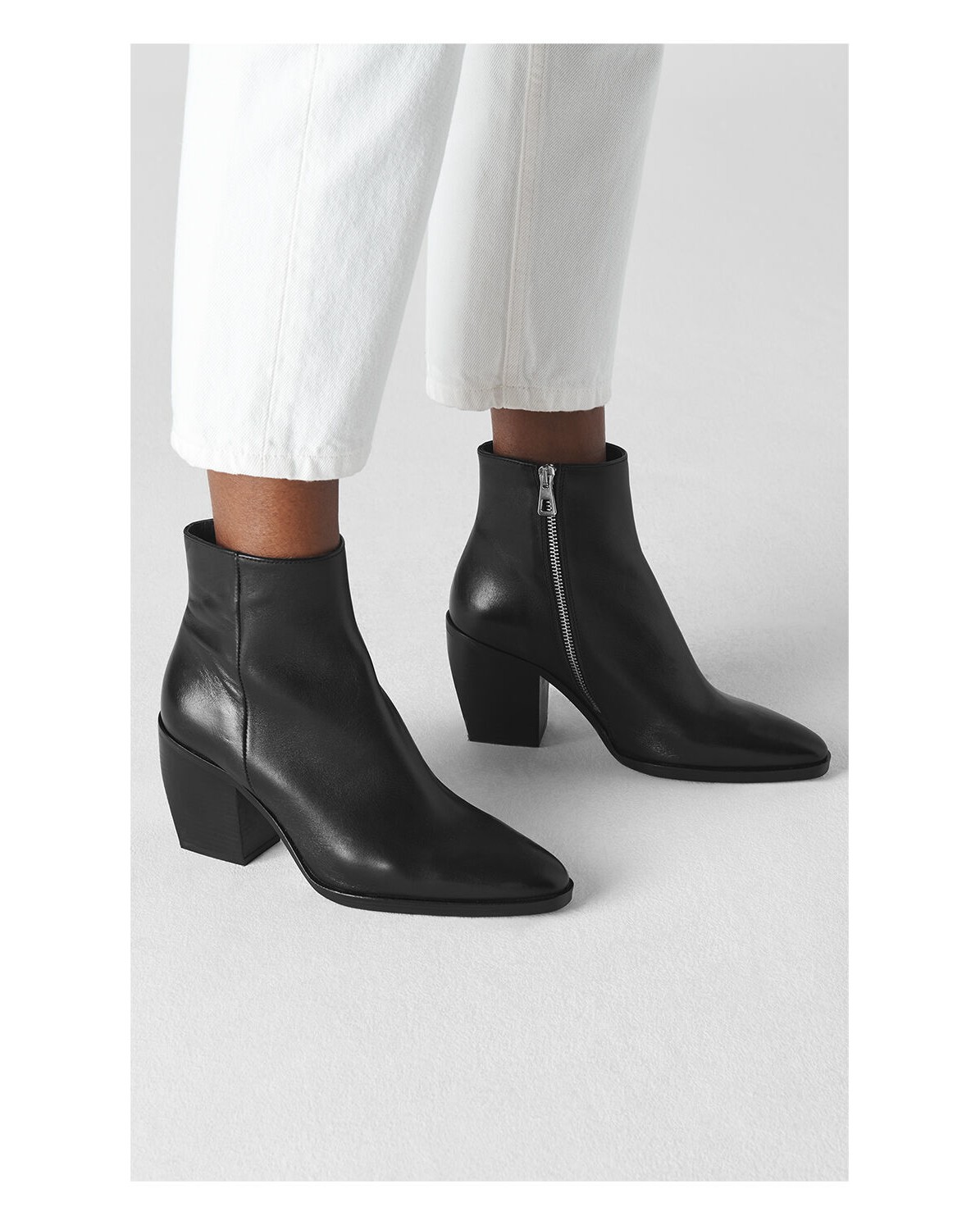whistles black ankle boots