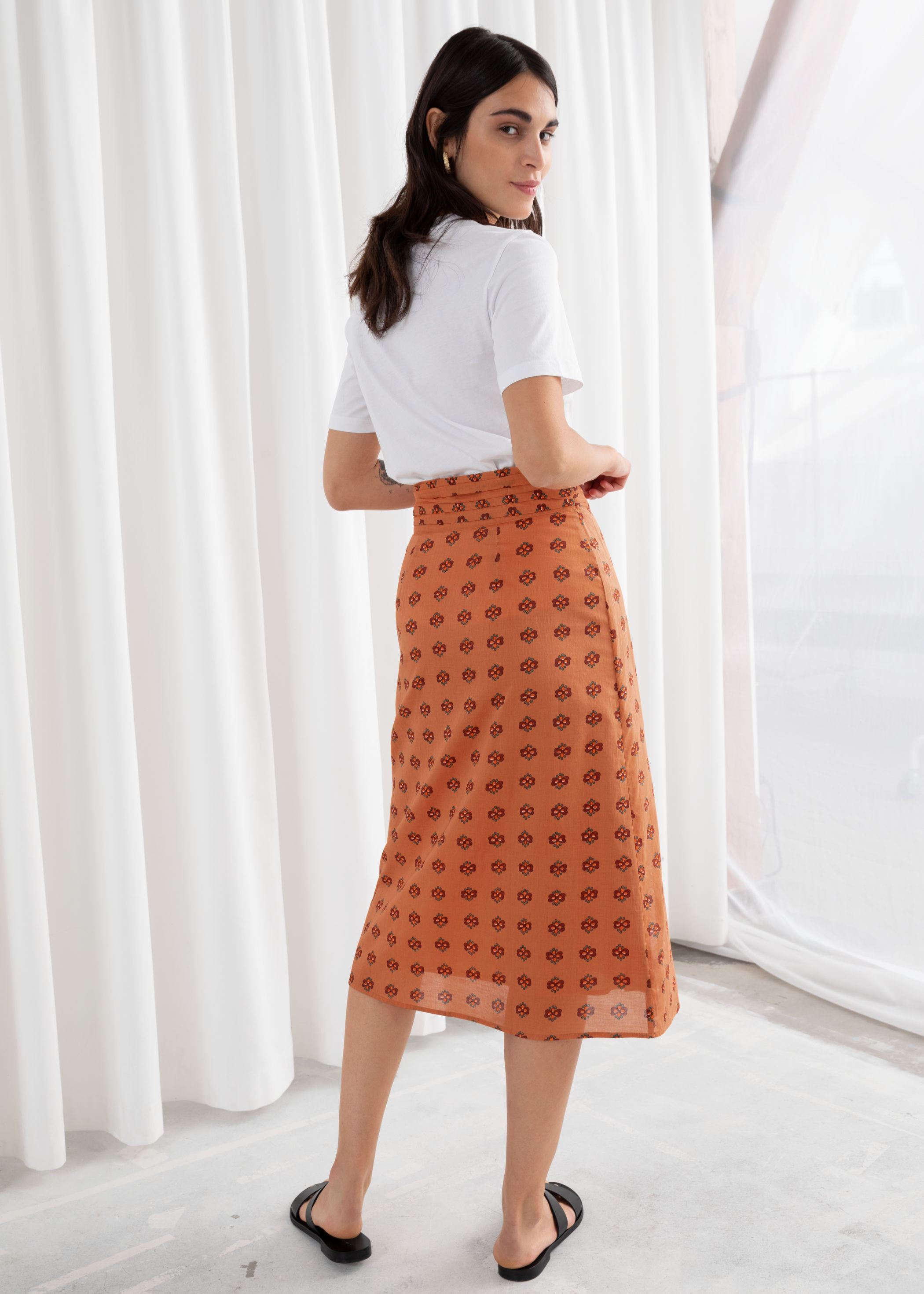 knot midi skirt