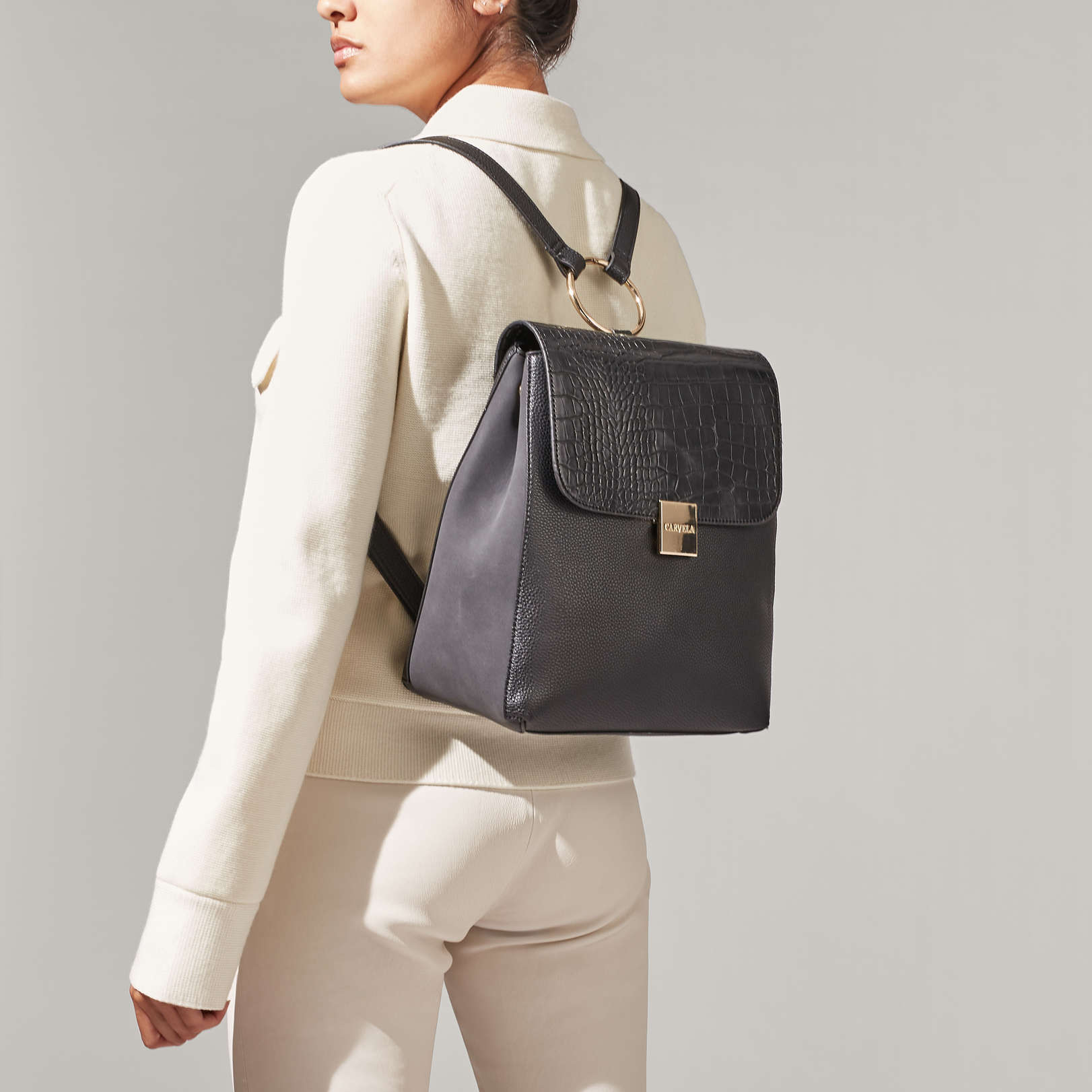 carvela backpack black