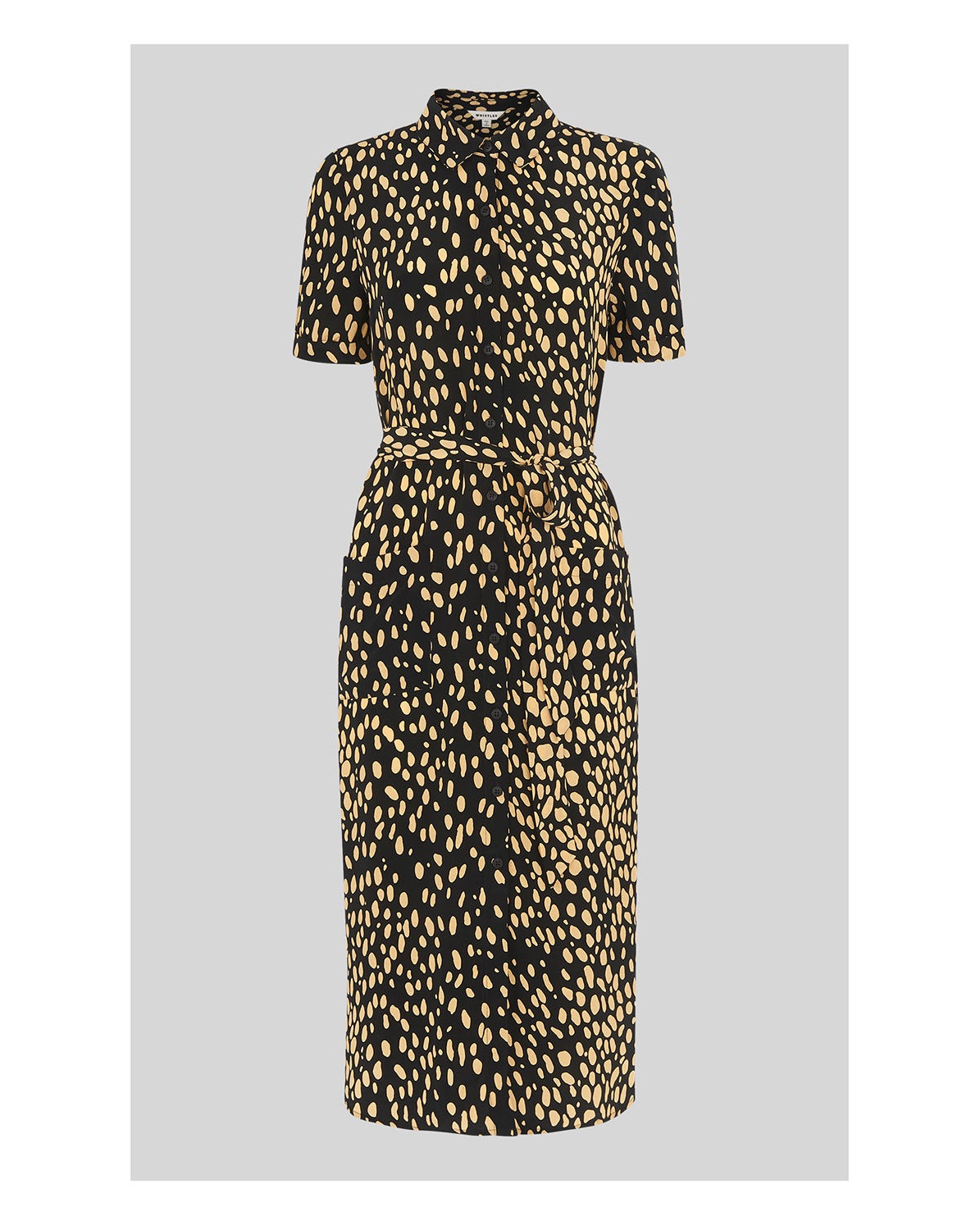 whistles animal print shirt dress