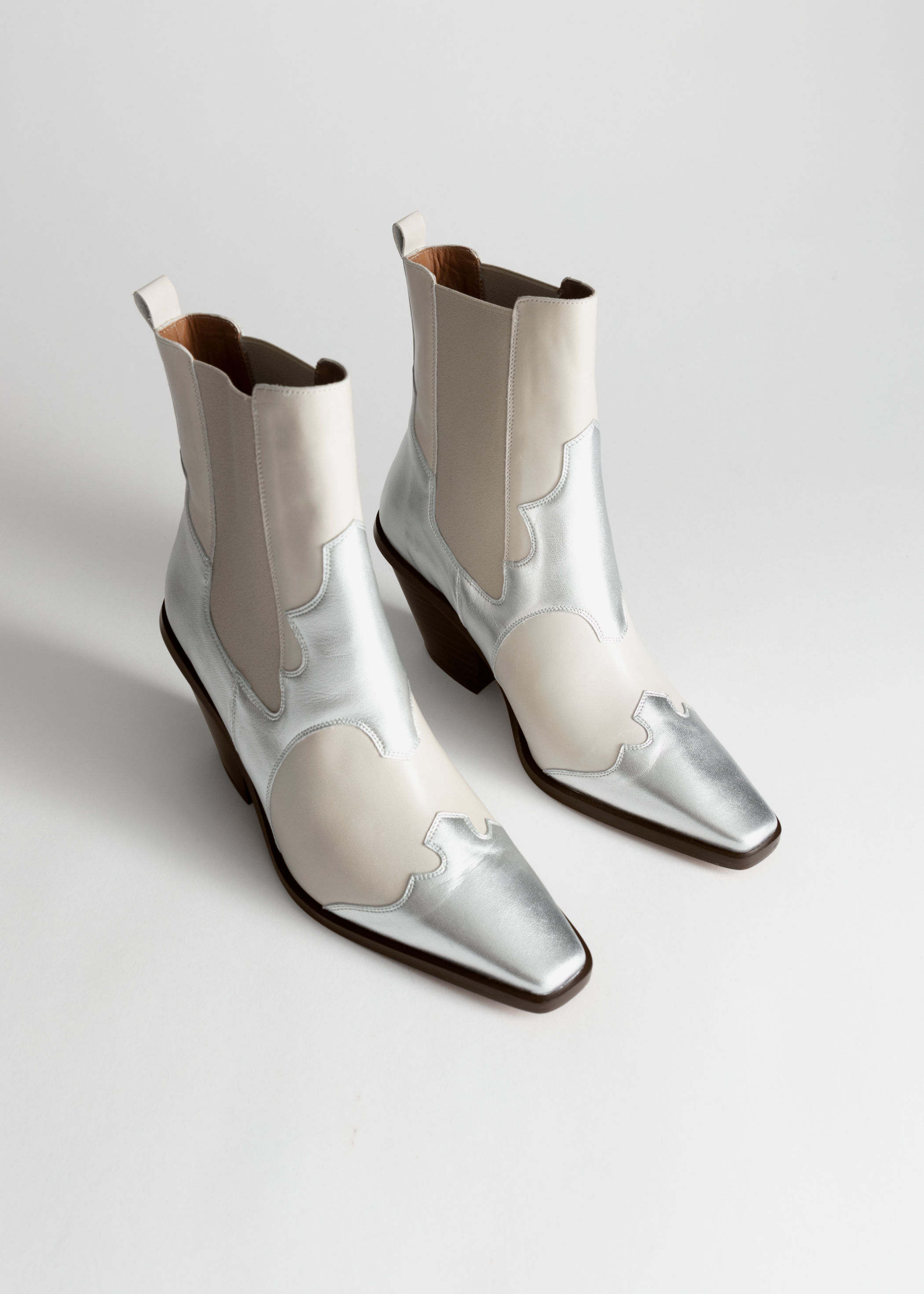 silver cowboy boots