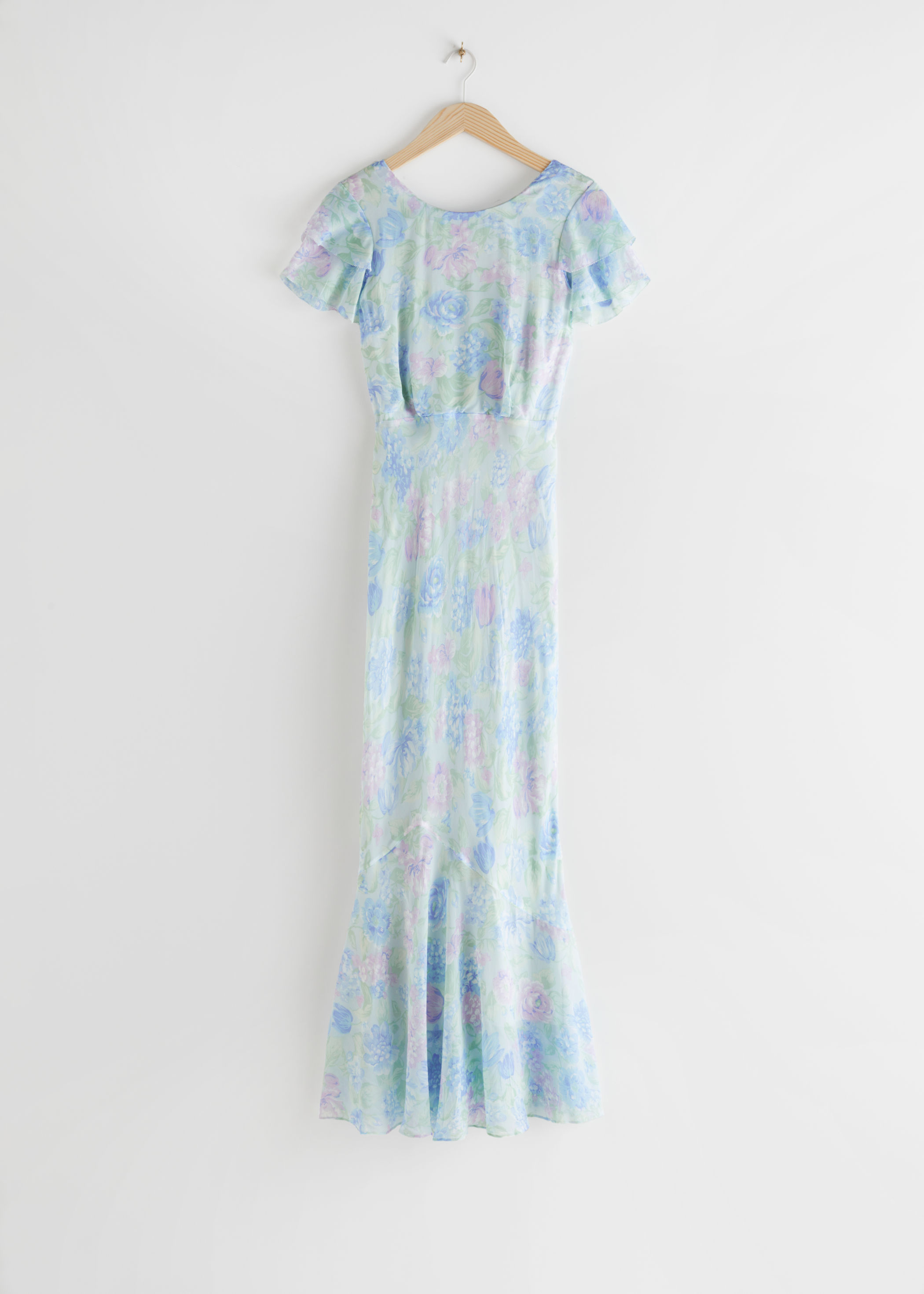 Bias Cut Ruffled Maxi Dress | Endource