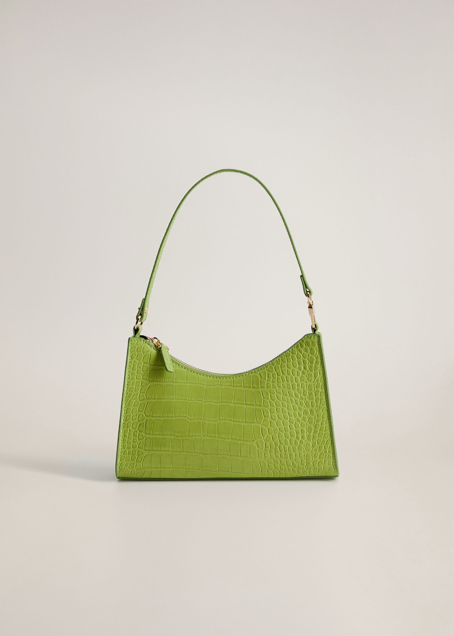 croc effect baguette bag