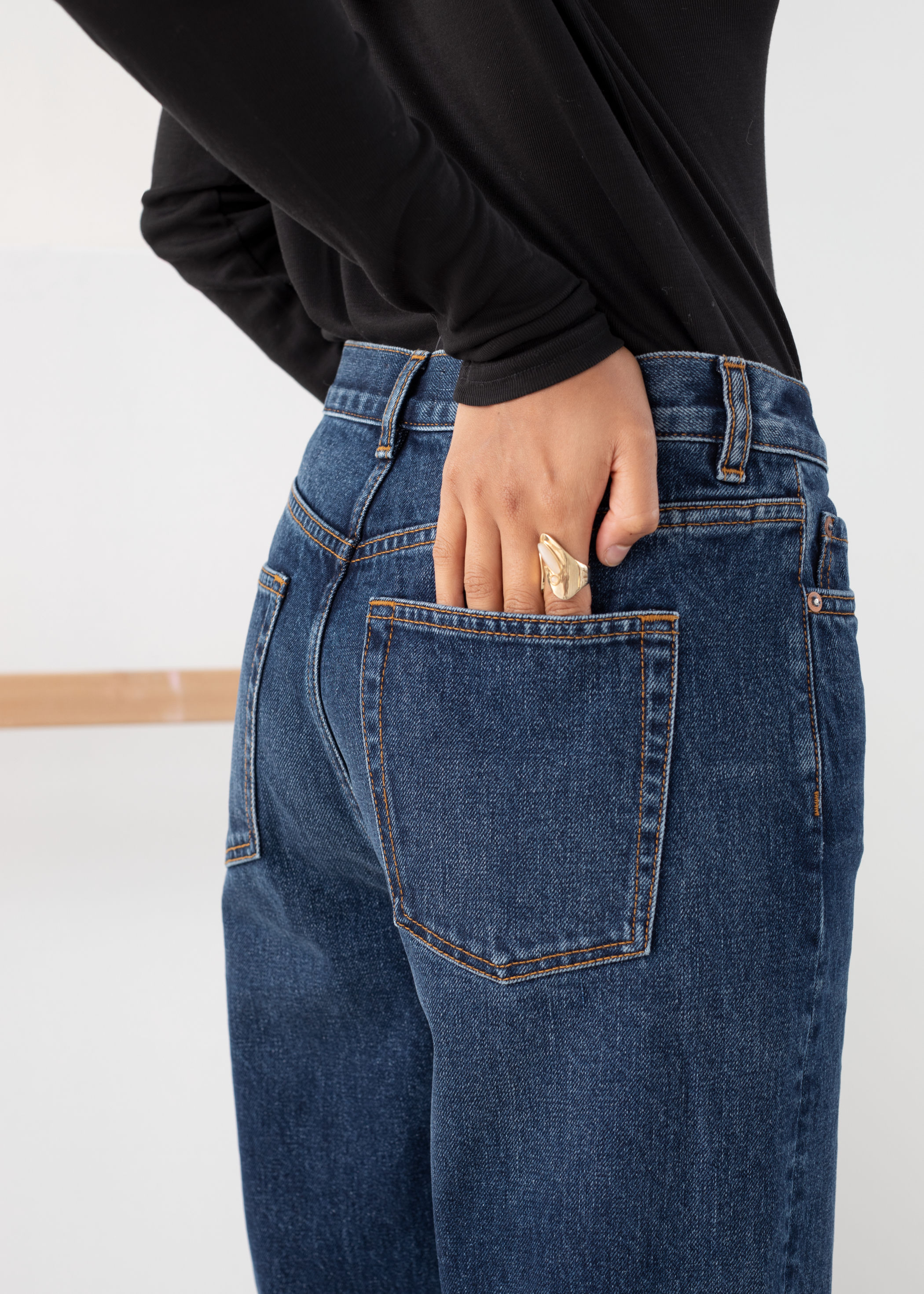 & other stories straight mid rise jeans