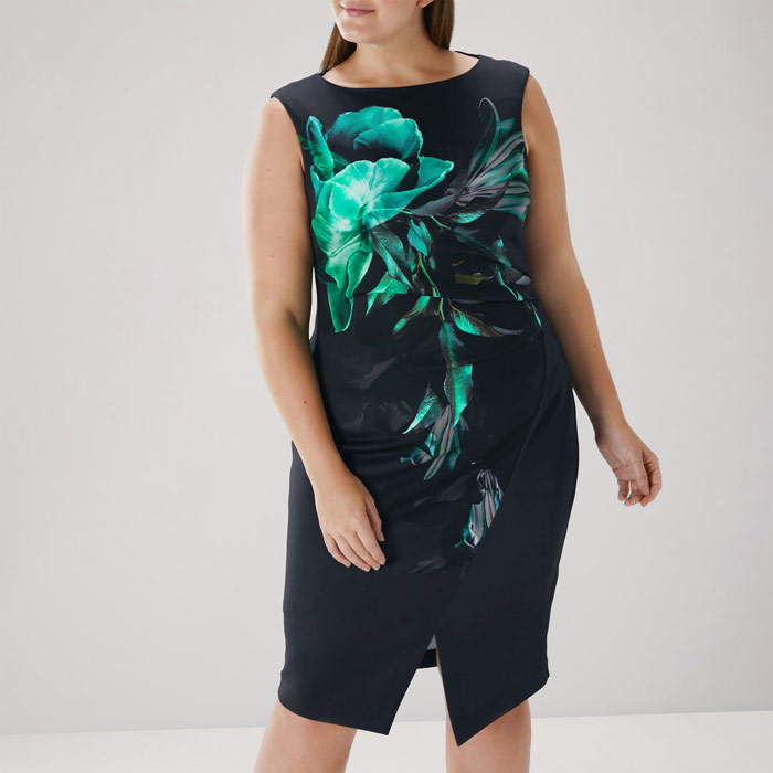 bodycon cowl neck dress