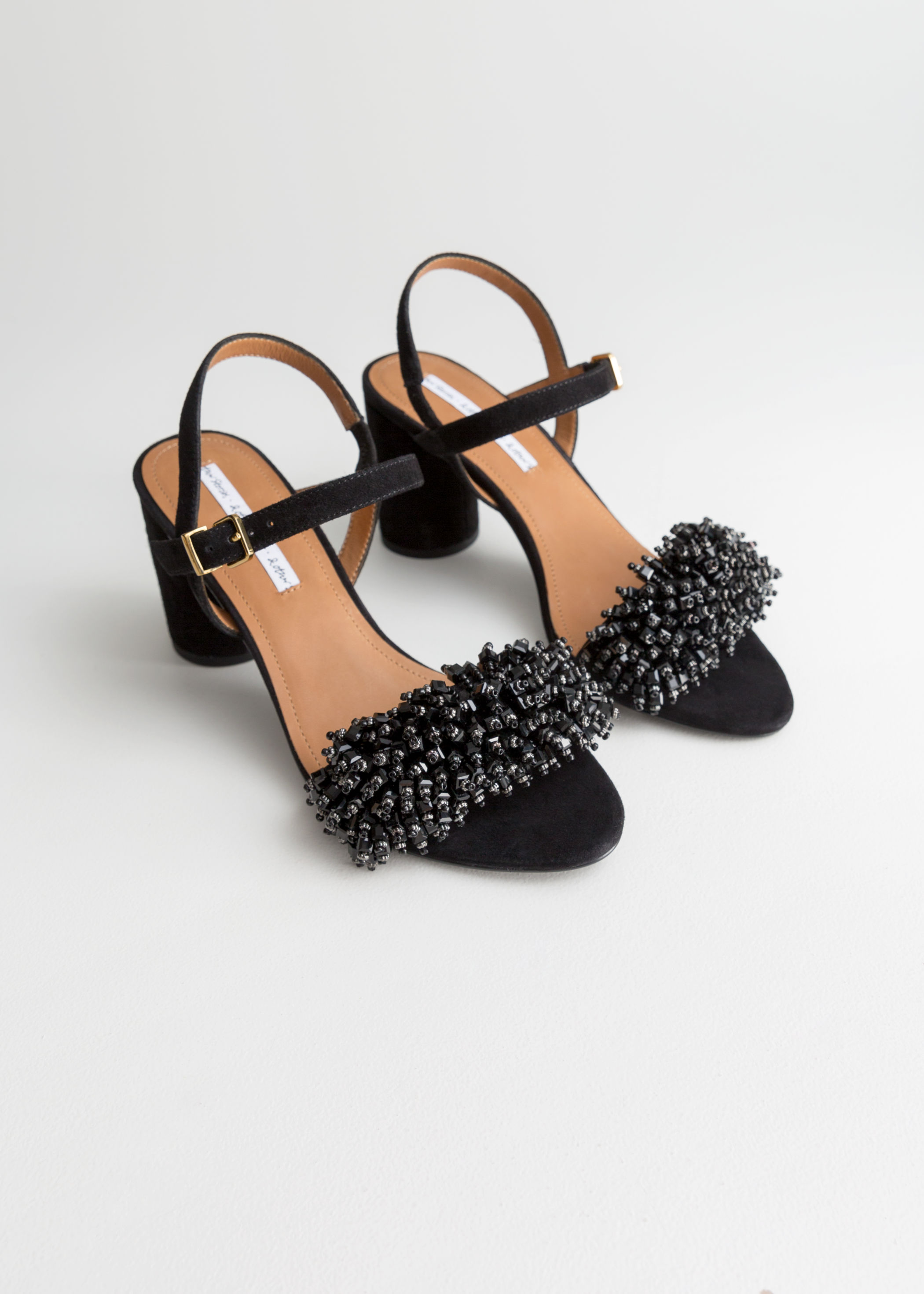 strappy beaded sandals