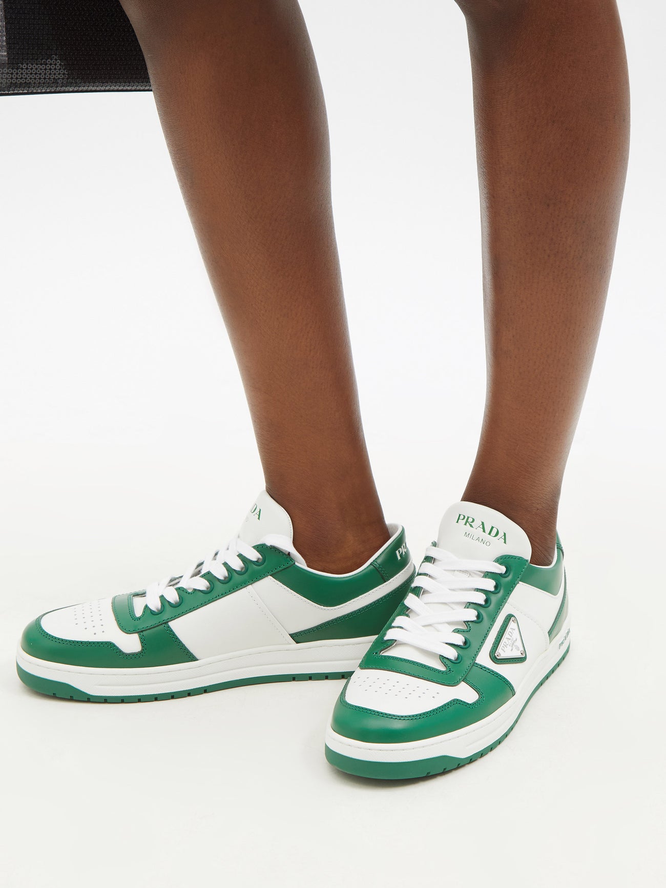 prada green trainers
