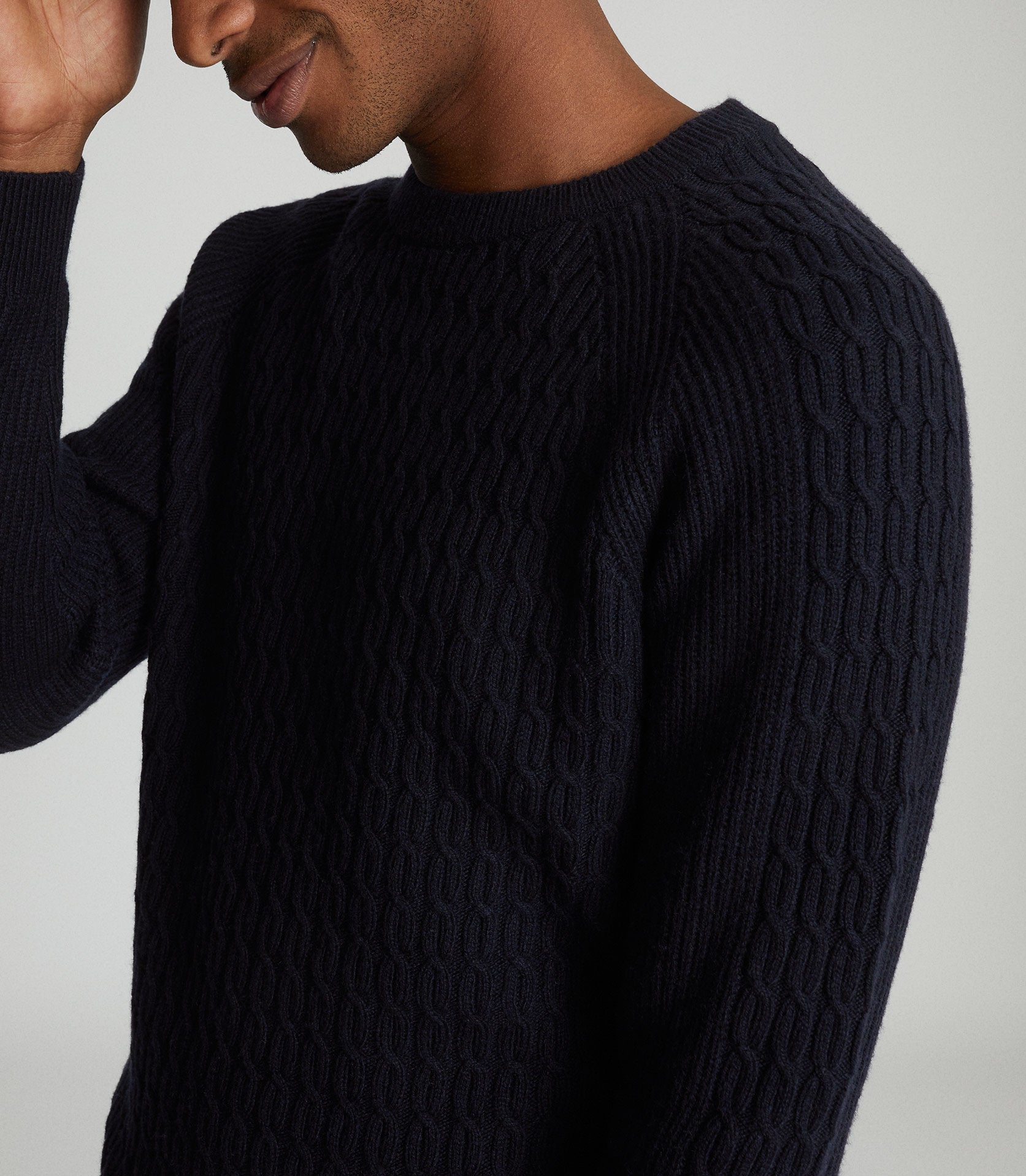 reiss cable knit jumper