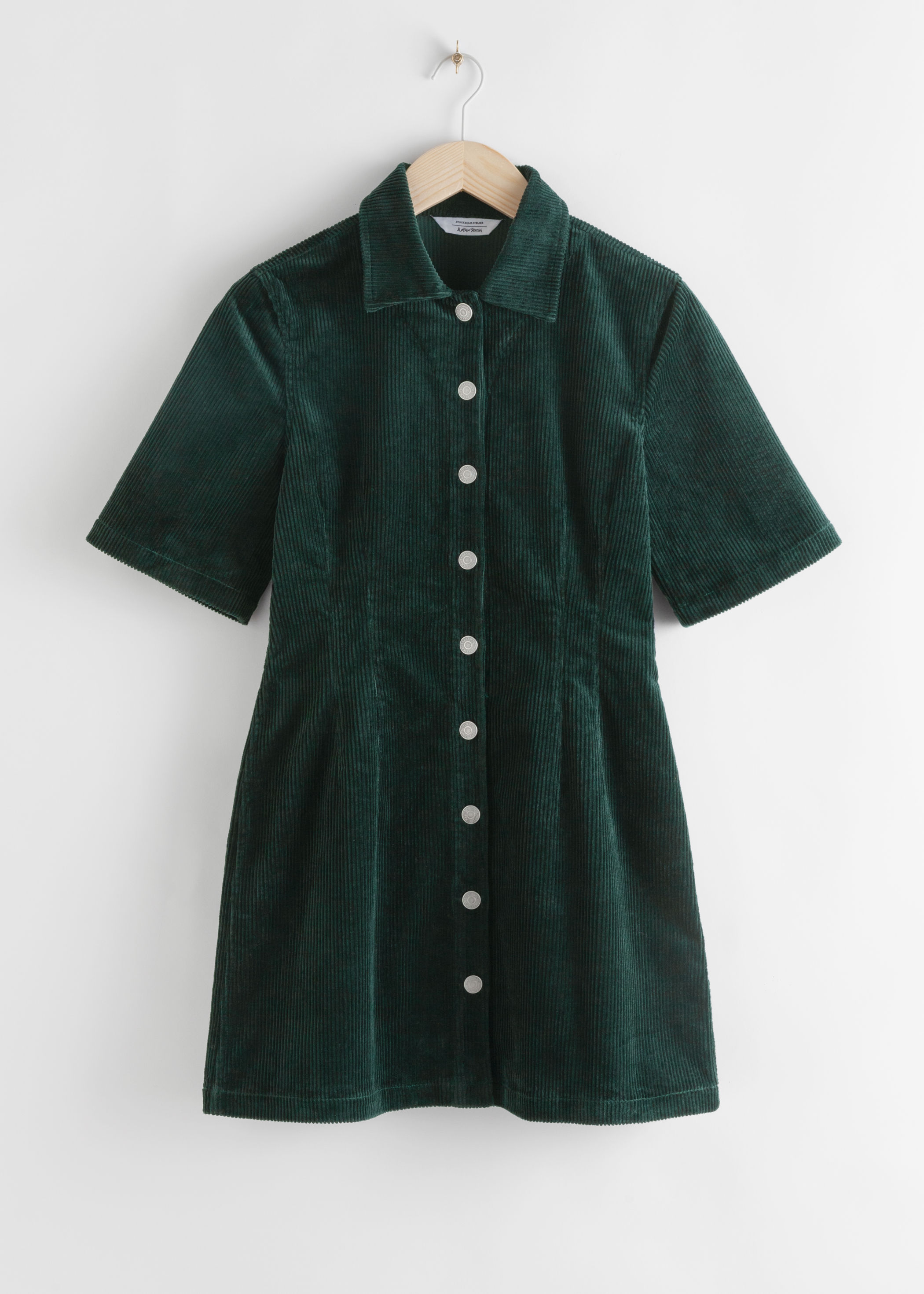 button up corduroy dress