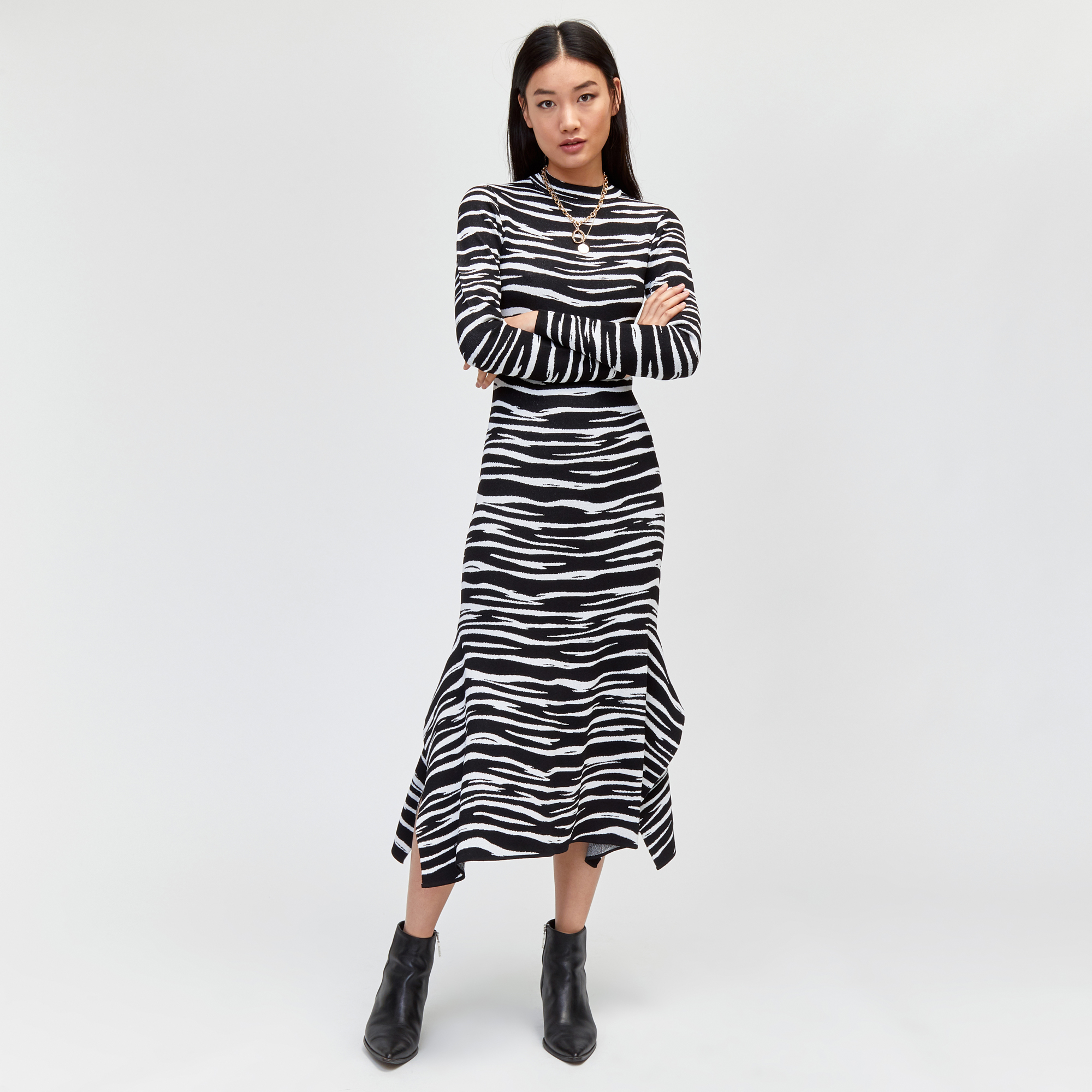 zebra print dress warehouse