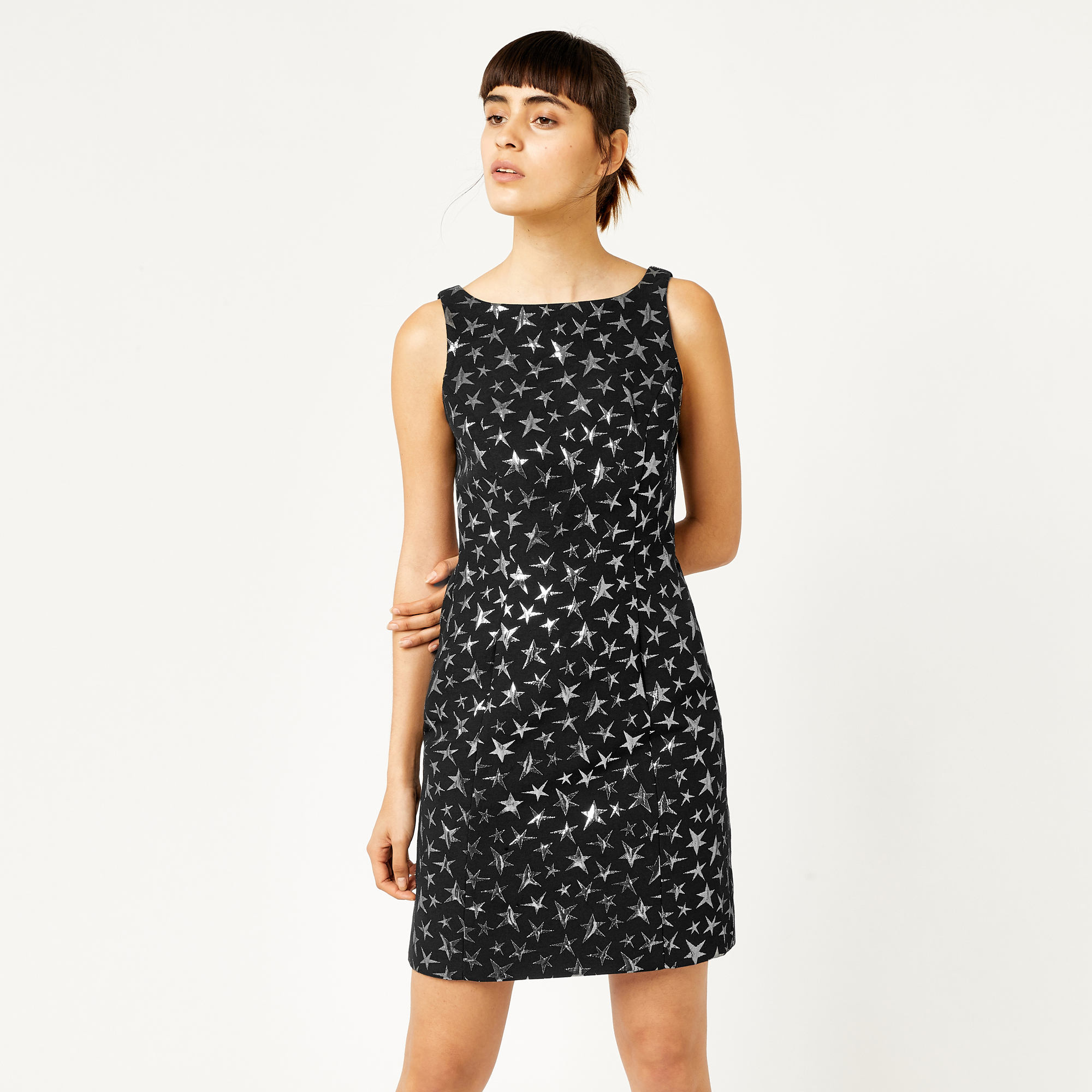 warehouse jacquard dress
