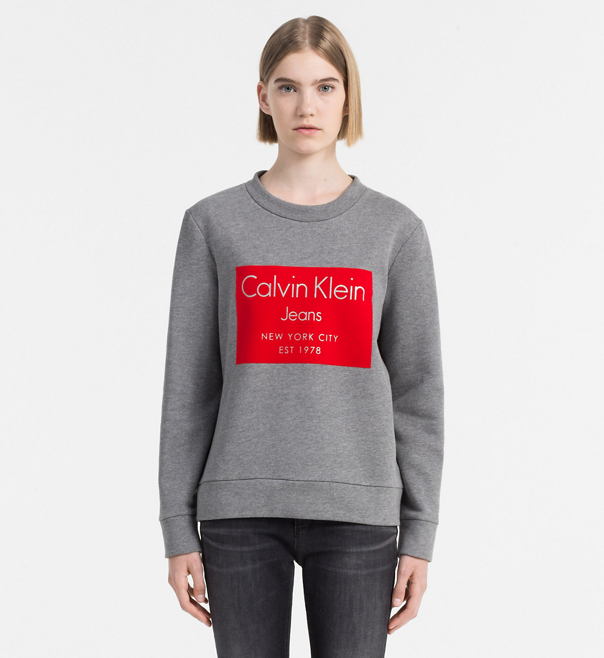 calvin klein flock logo sweatshirt