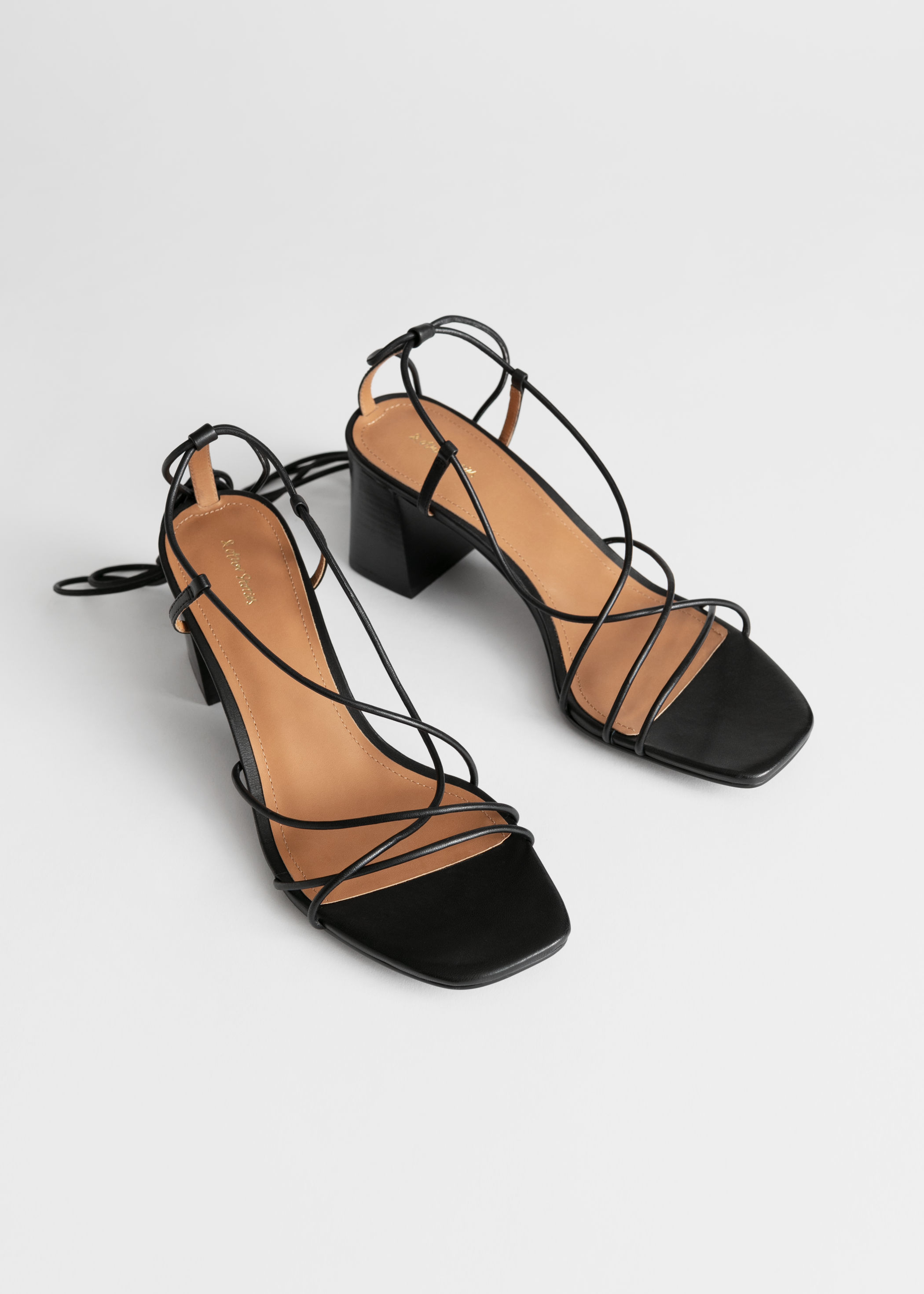 strappy lace up sandals