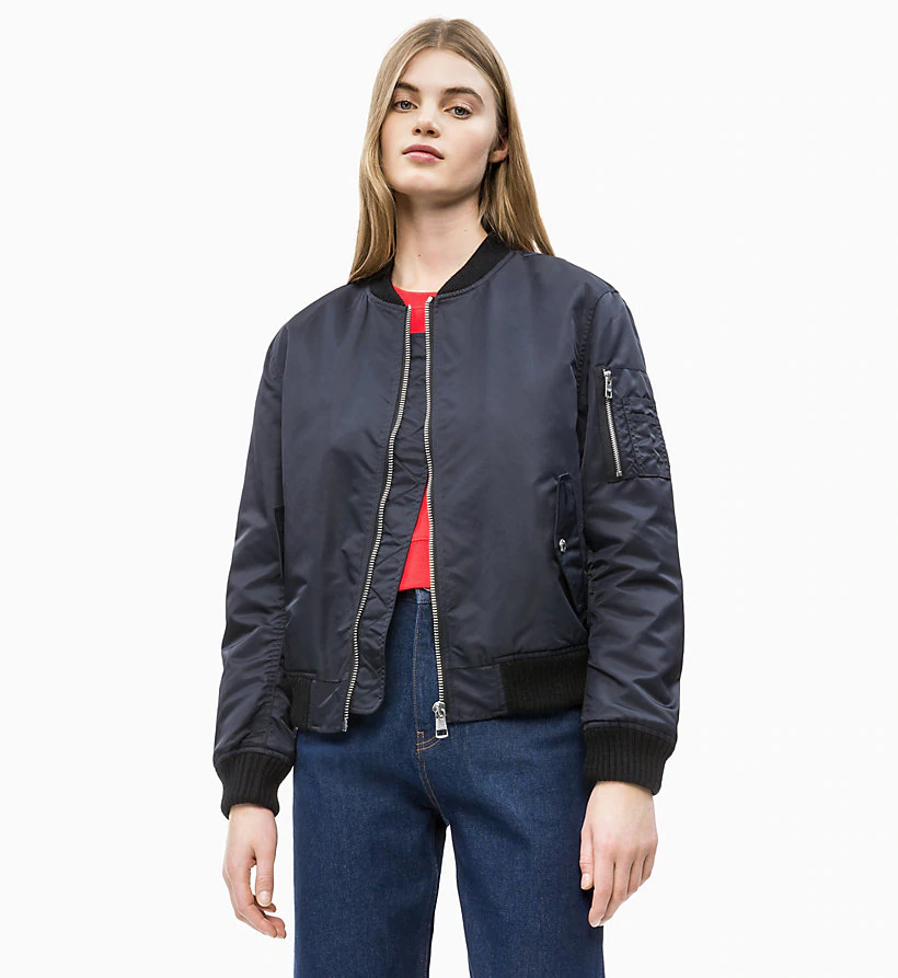 calvin klein logo bomber jacket