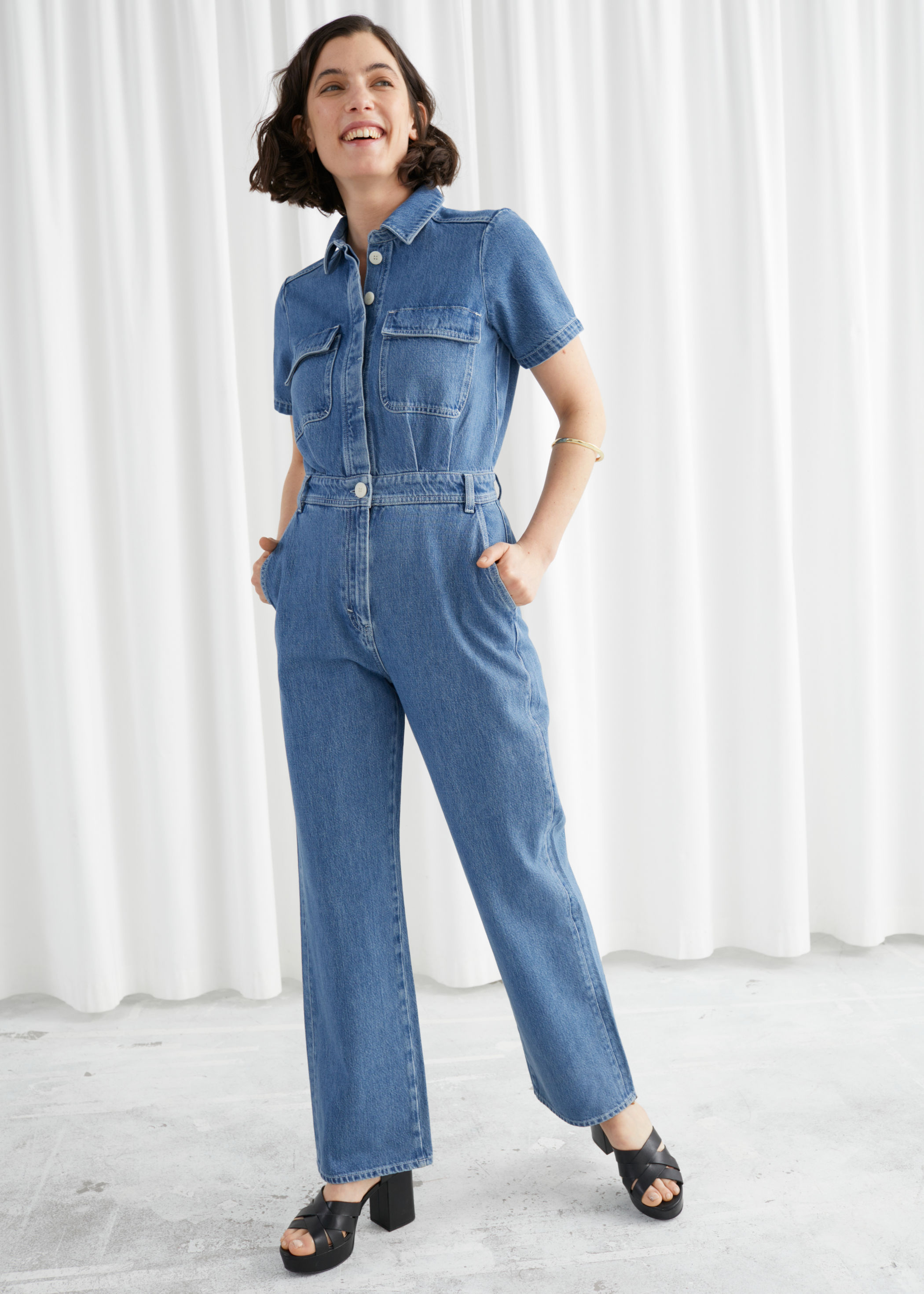 and other stories denim jumpsuit