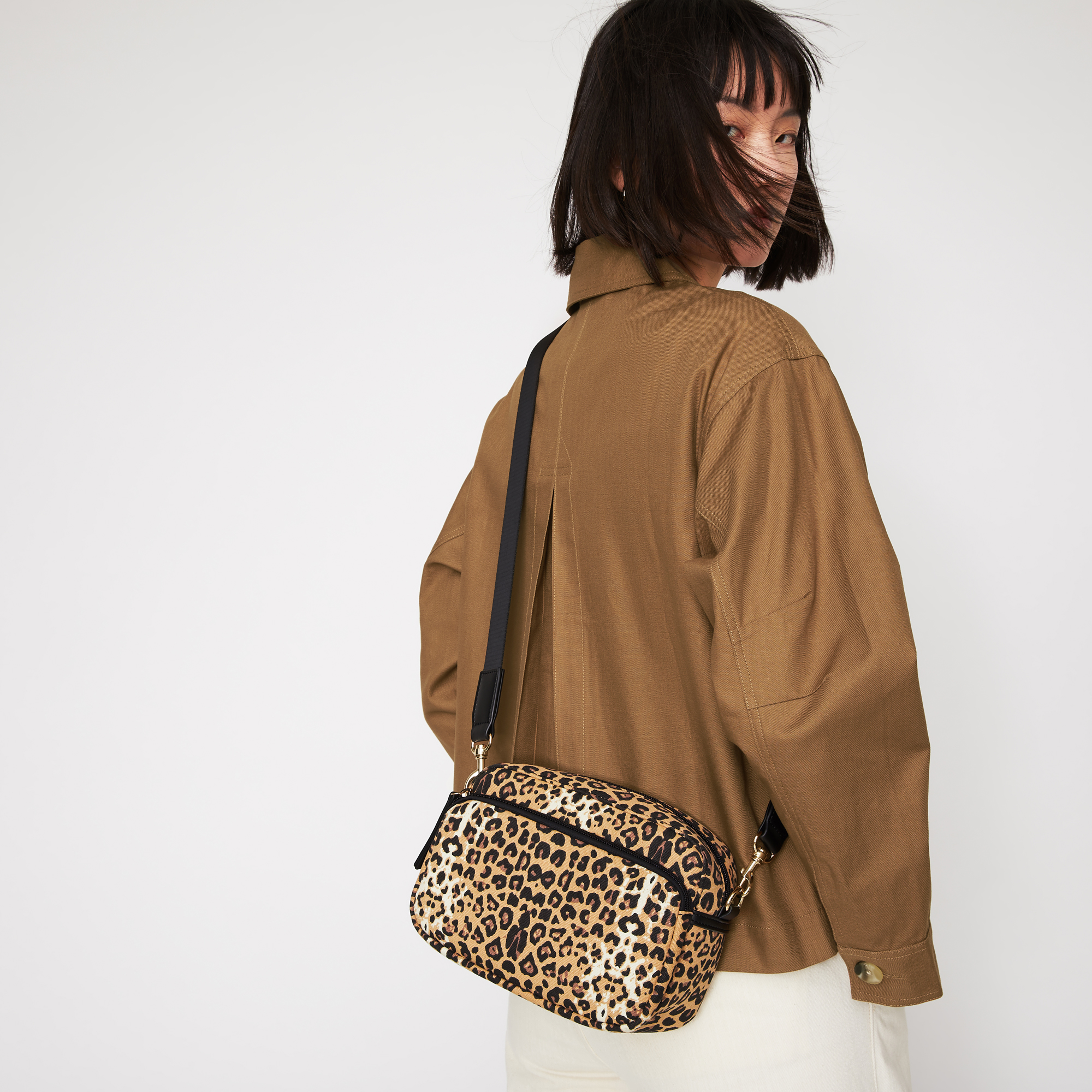 warehouse leopard print bag