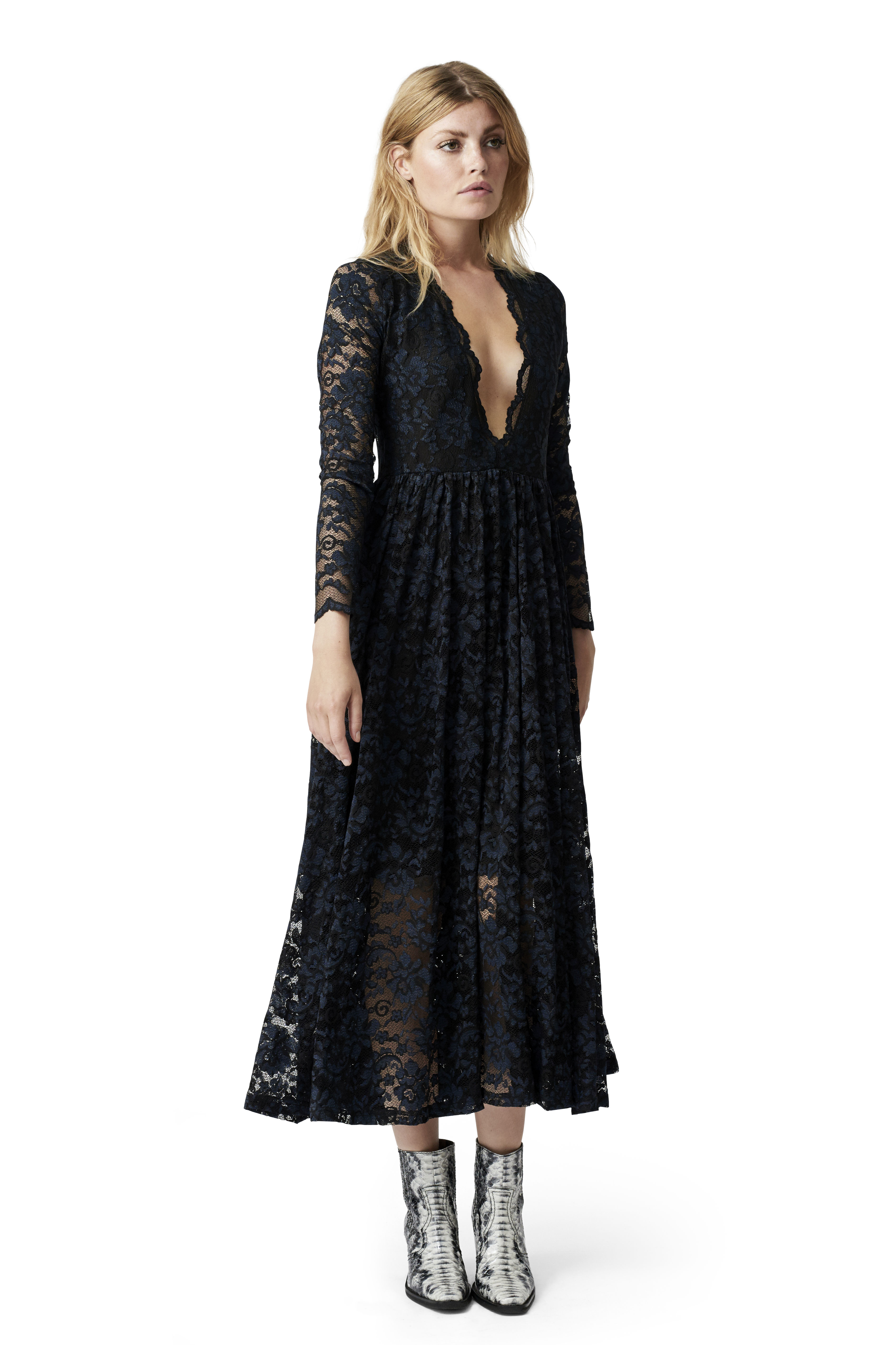 ganni lace dress