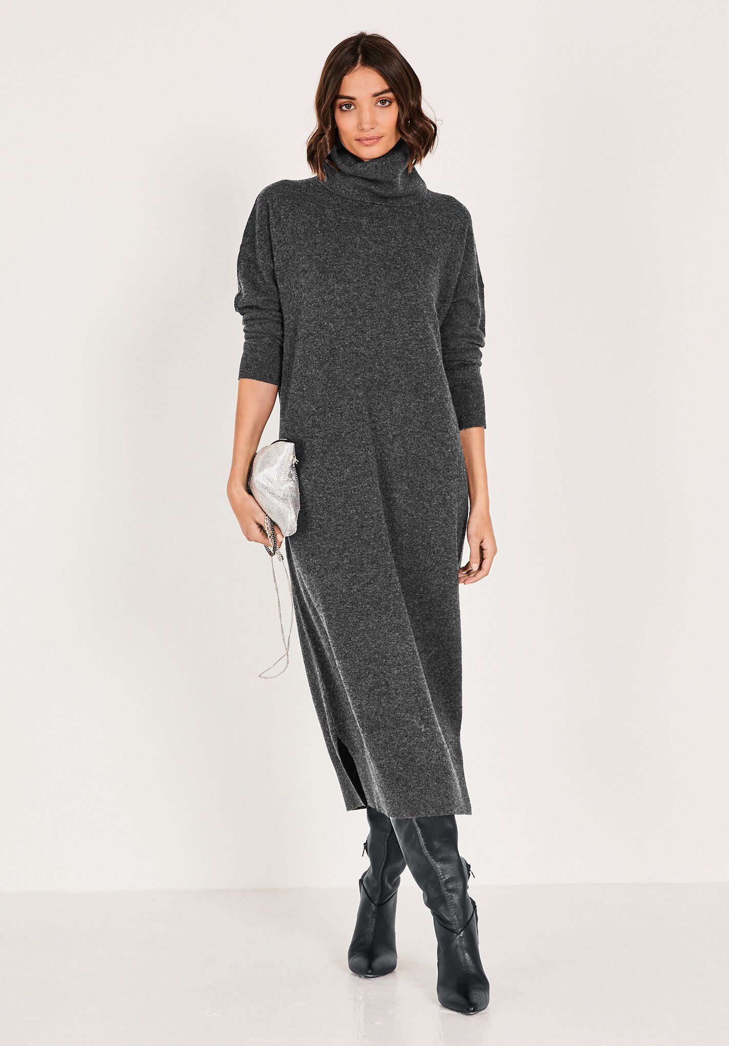 hush roll neck jumper dress