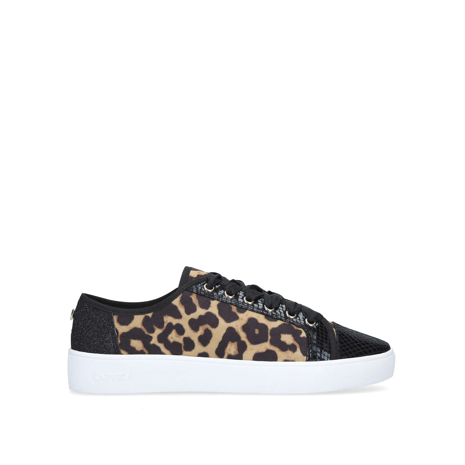 kurt geiger leopard print trainers