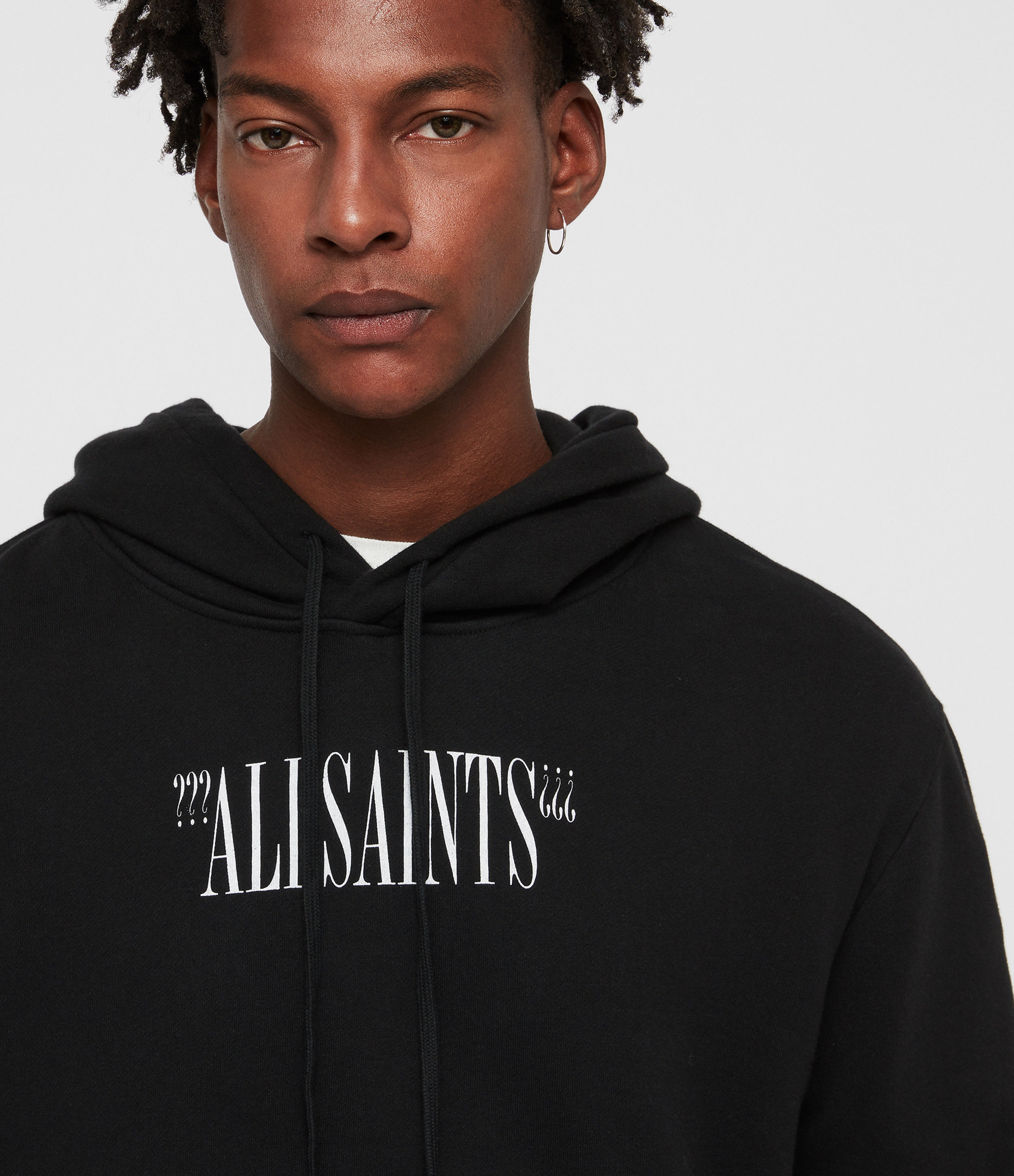 All saints black sweatshirt hotsell