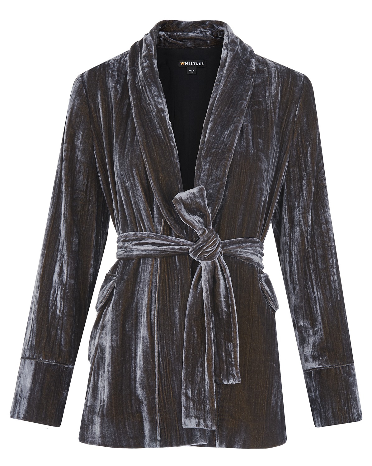 velvet wrap jacket