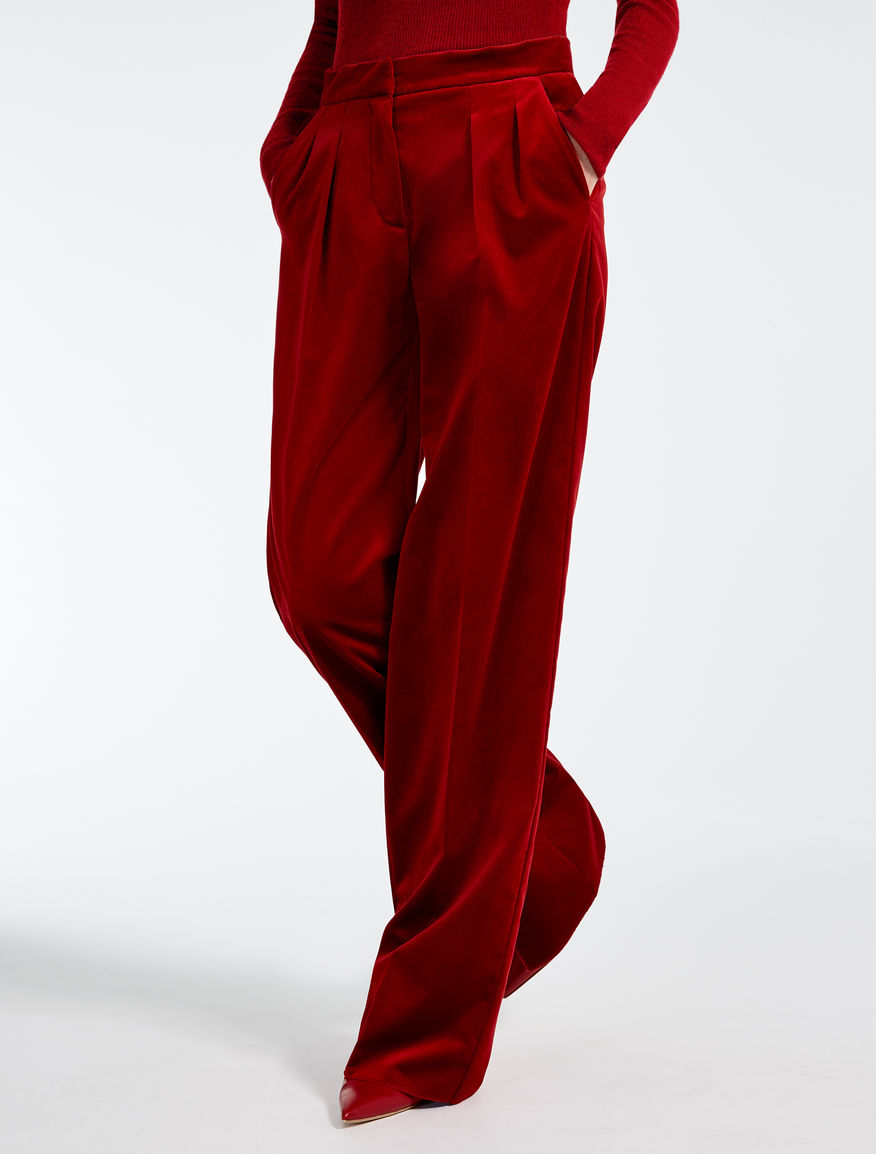 max mara velvet trousers