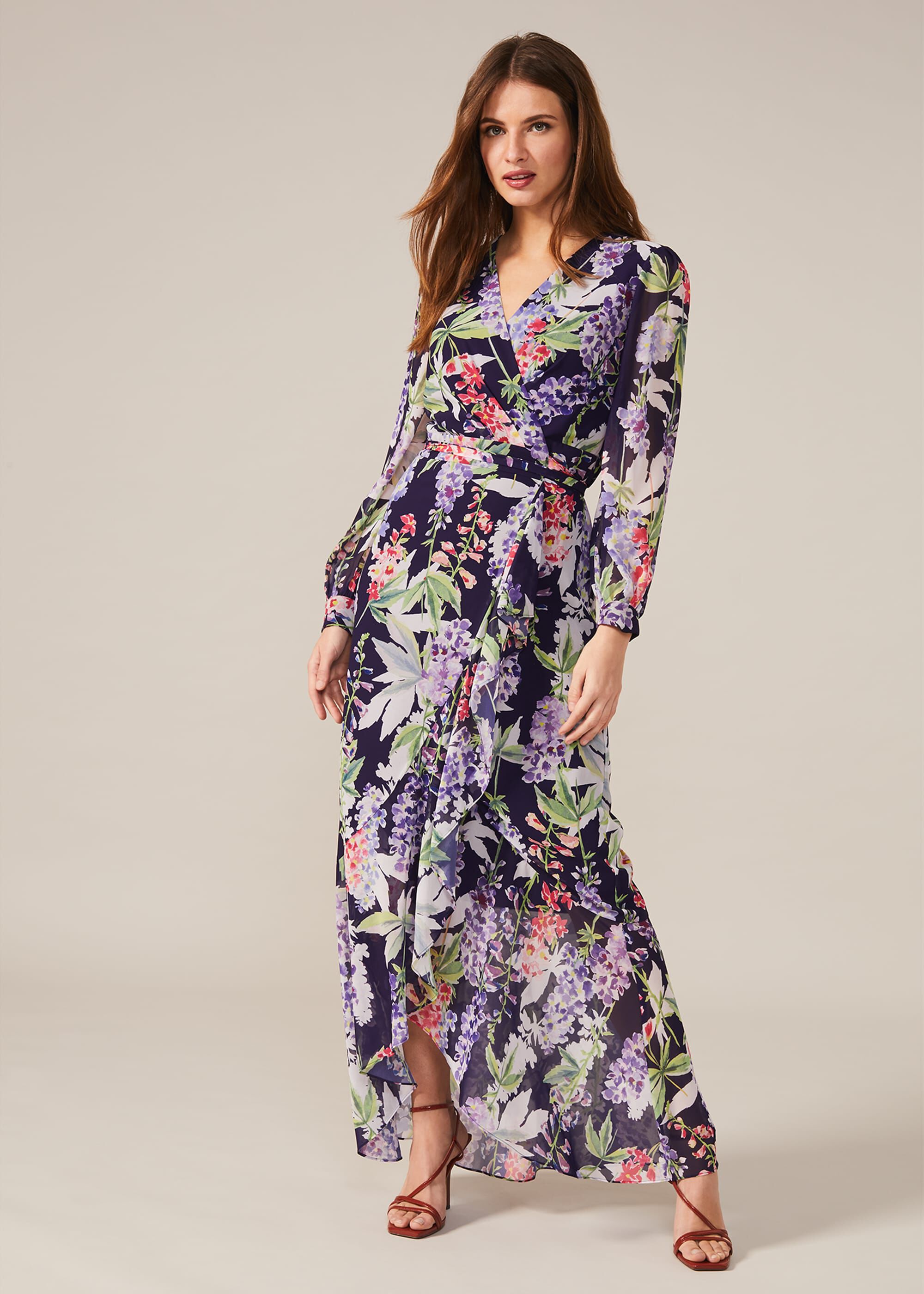 phase eight red wrap dress