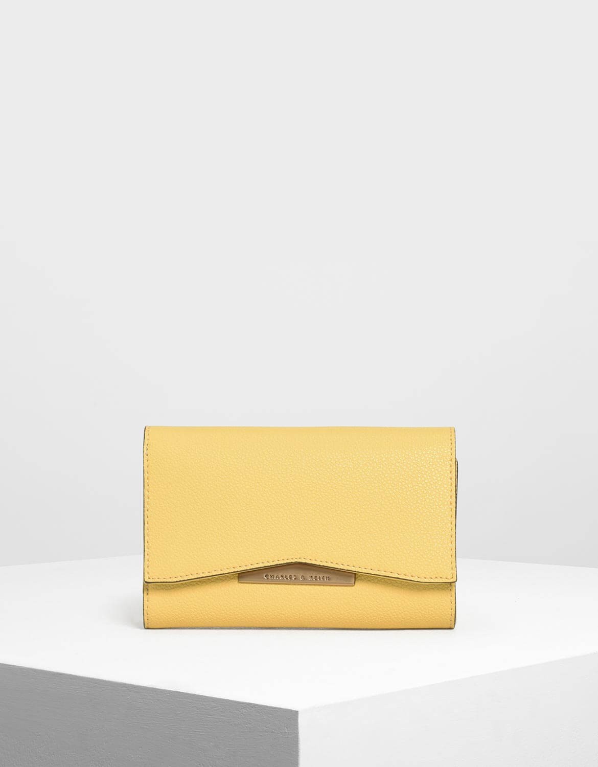 charles and keith yellow wallet