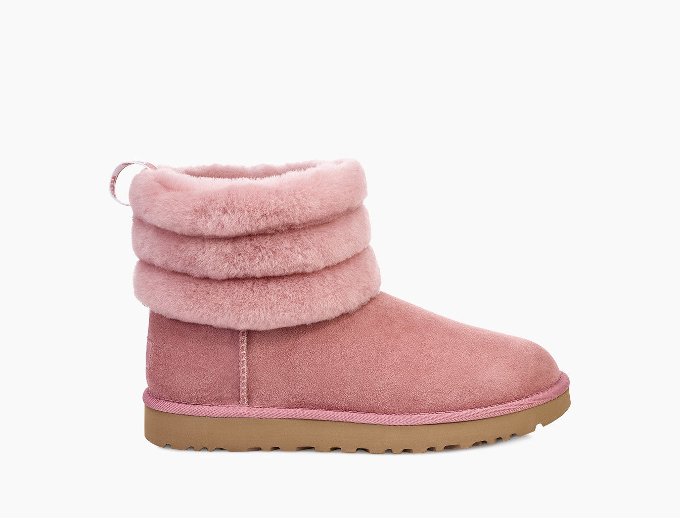 ugg fluff mini quilted logo boot