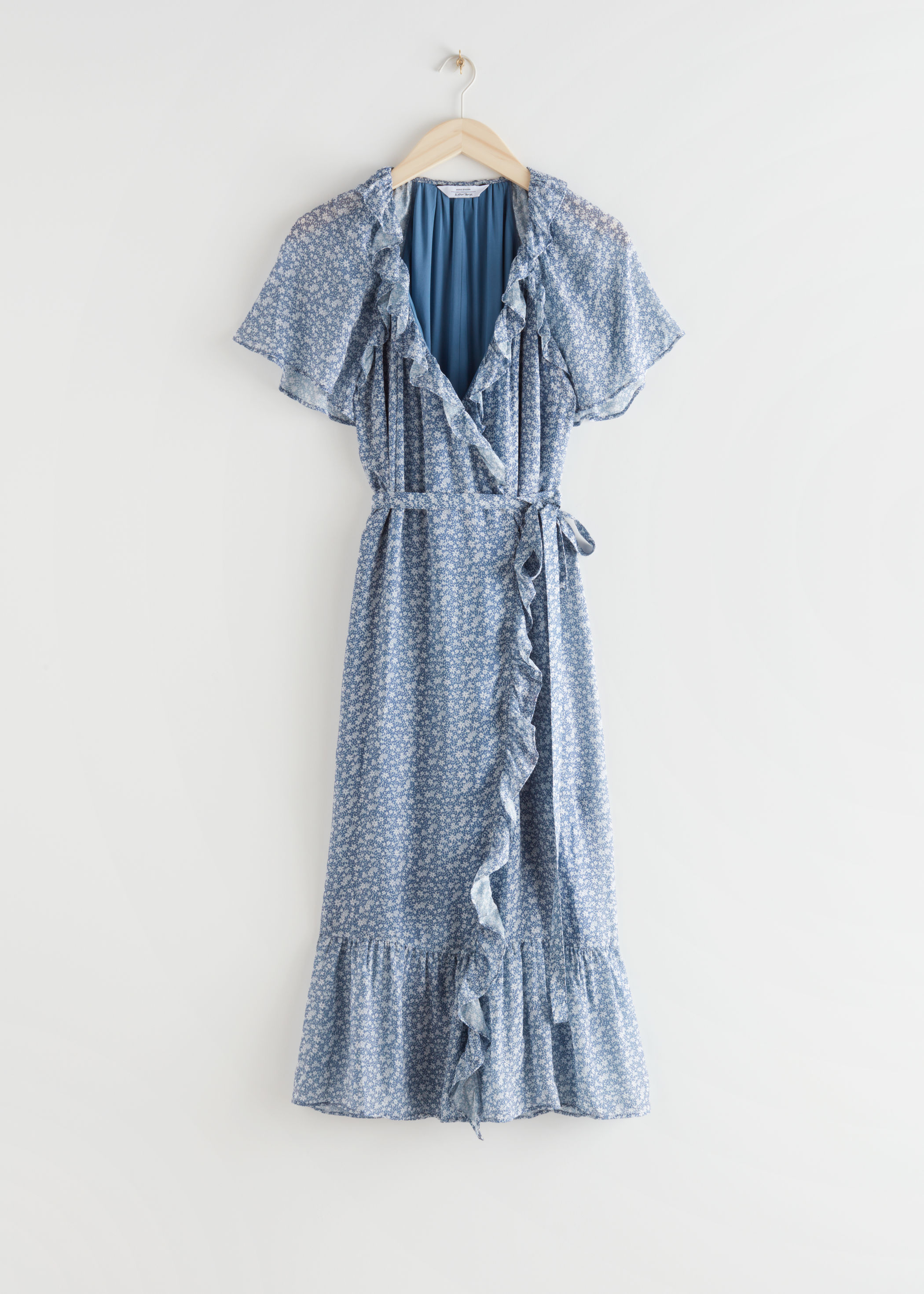 Ruffled Midi Wrap Dress | Endource