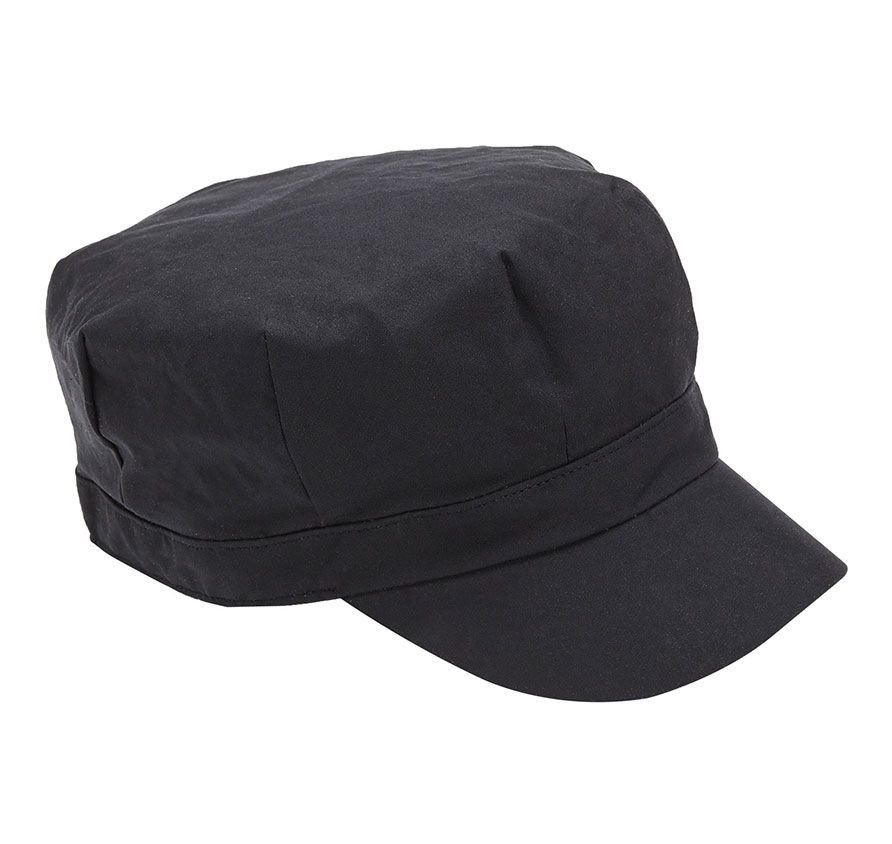 barbour baker boy hat black