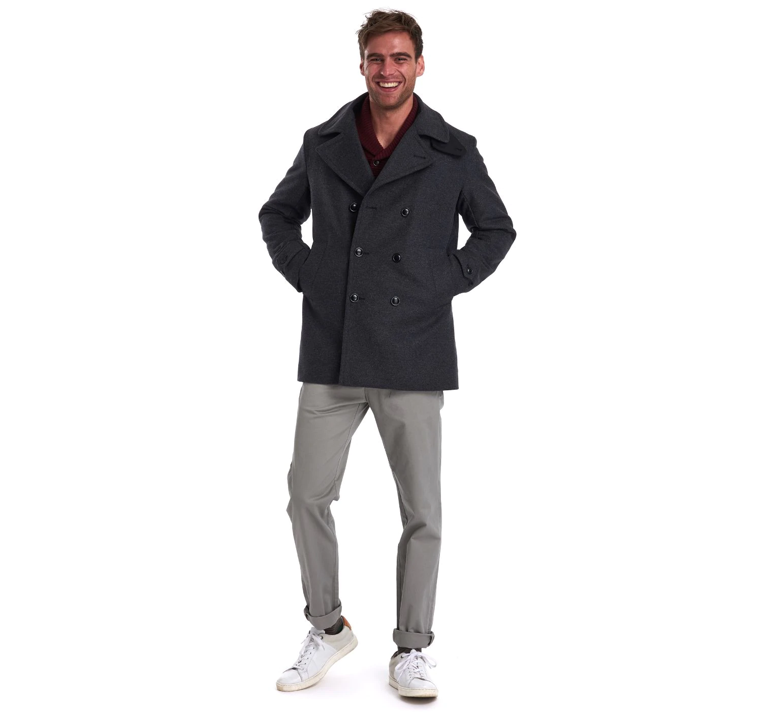 barbour pea coat